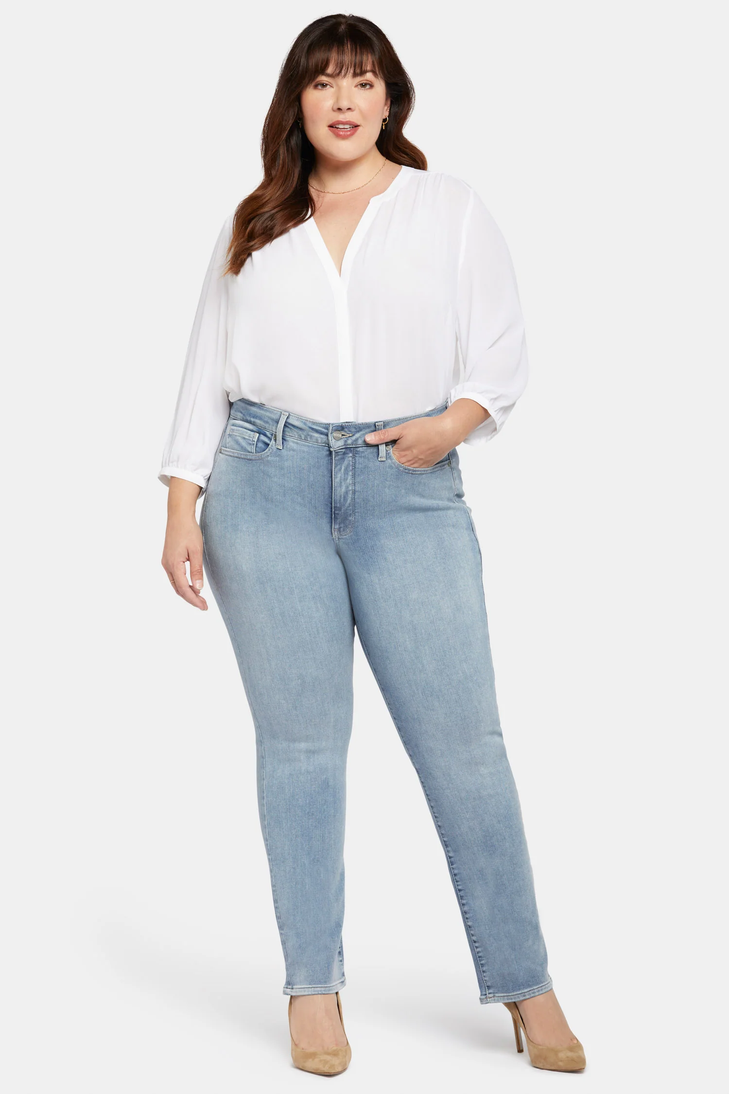 Marilyn Straight Jeans In Plus Size - Haley - Image 4