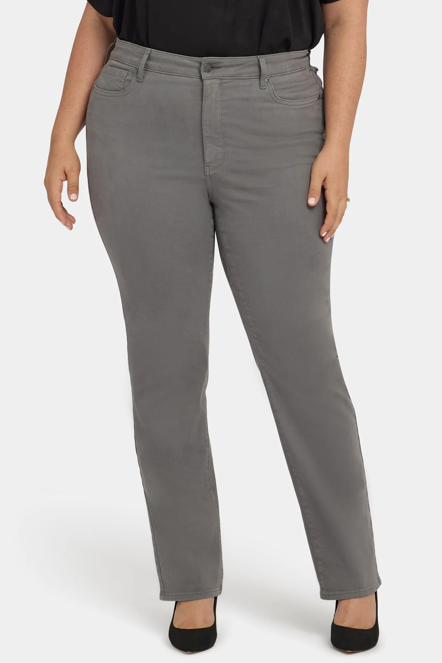 Marilyn Straight Jeans In Plus Size - Lunar Stone - Image 4