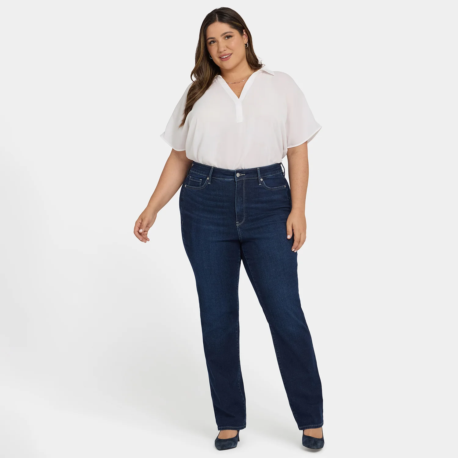 Marilyn Straight Jeans In Plus Size - Midnight Breeze - Image 6