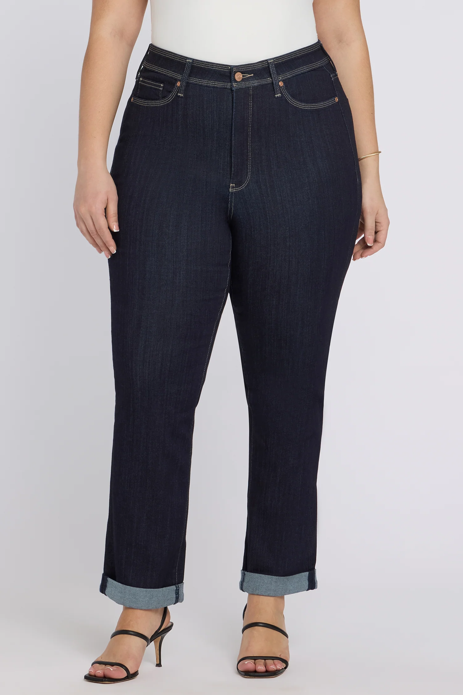 Marilyn Straight Jeans In Plus Size - Morning Tides - Image 4