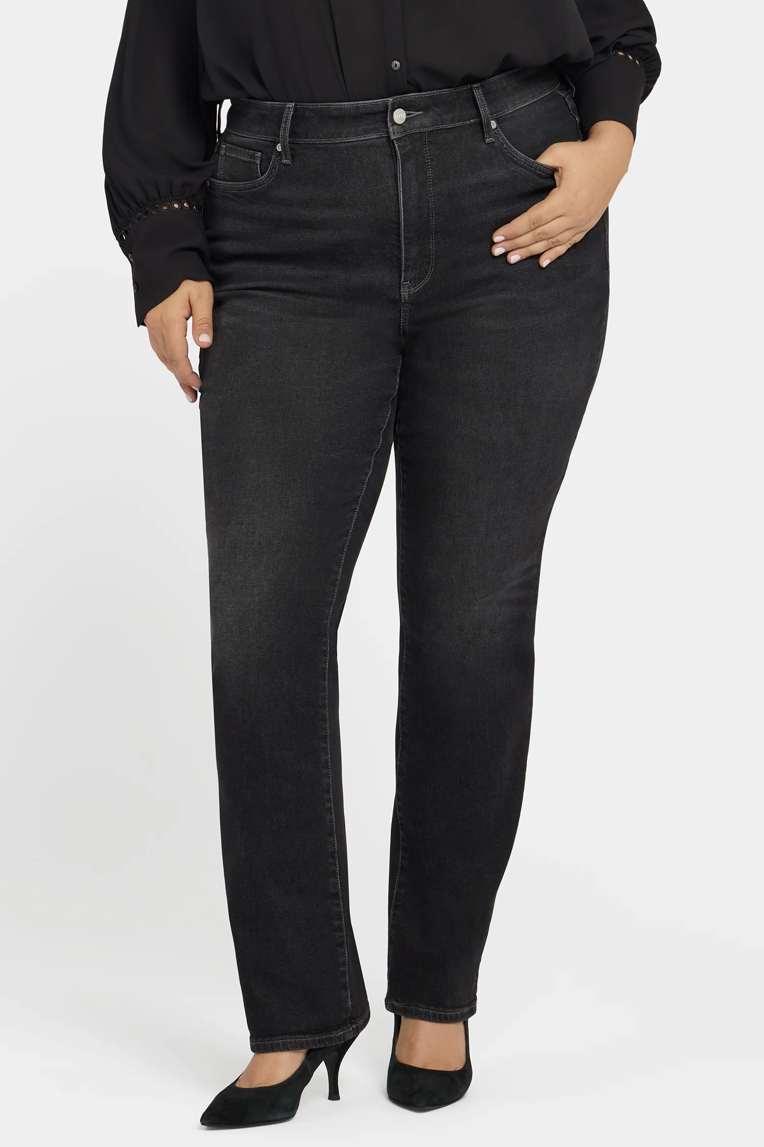 Marilyn Straight Jeans In Plus Size - Paris Lights - Image 4