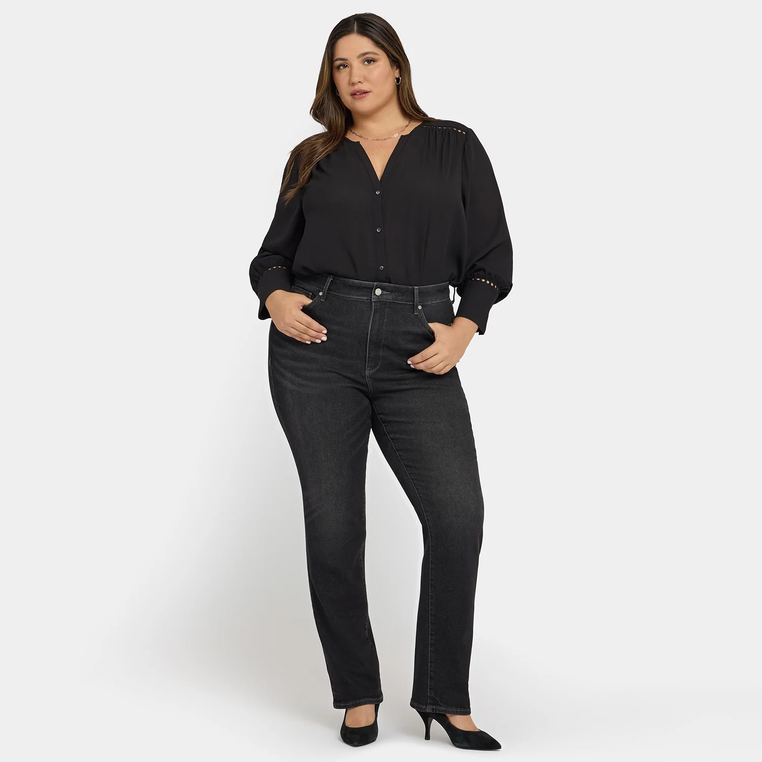 Marilyn Straight Jeans In Plus Size - Paris Lights - Image 6