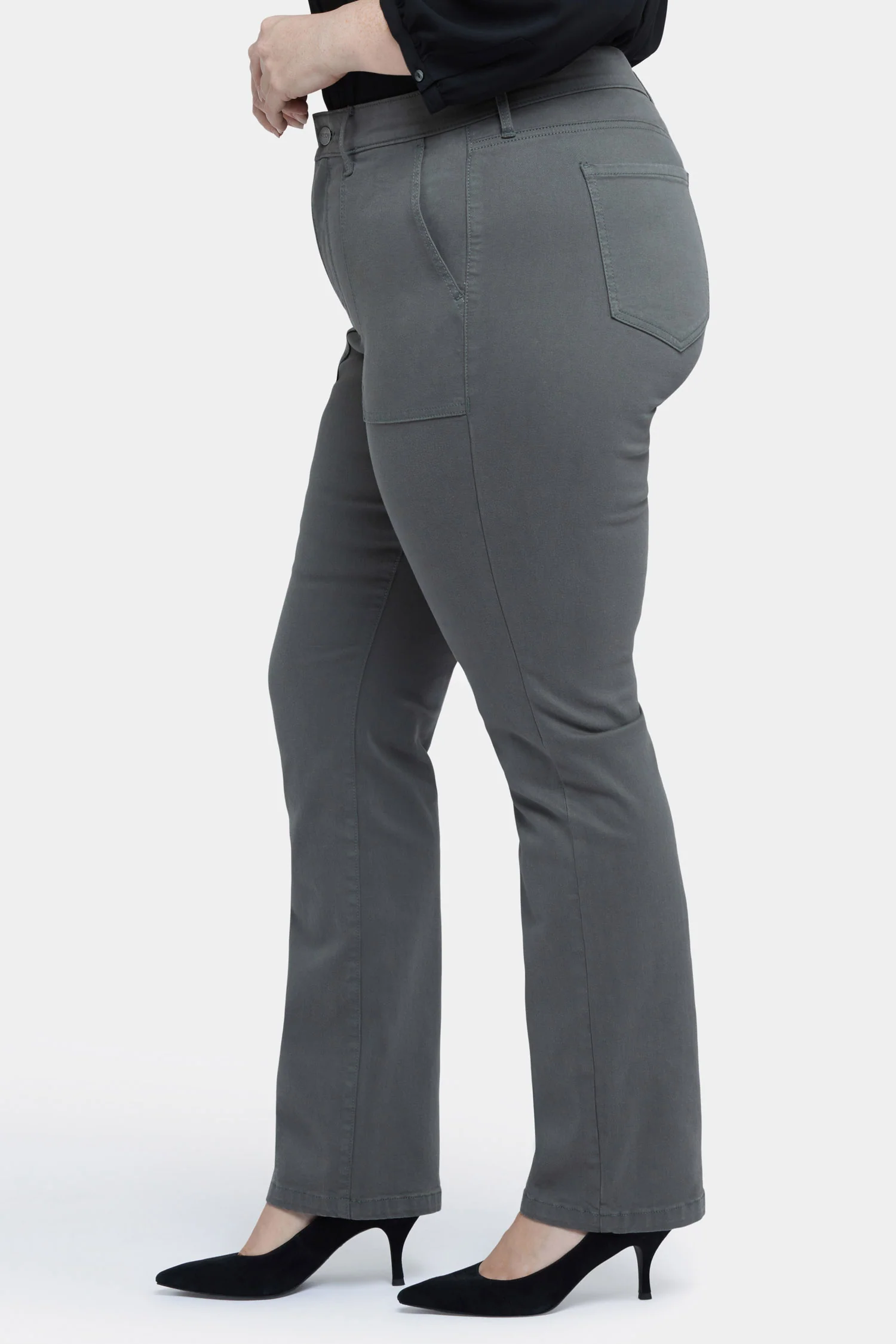 Marilyn Straight Jeans In Plus Size - Vine Leaf - Image 3