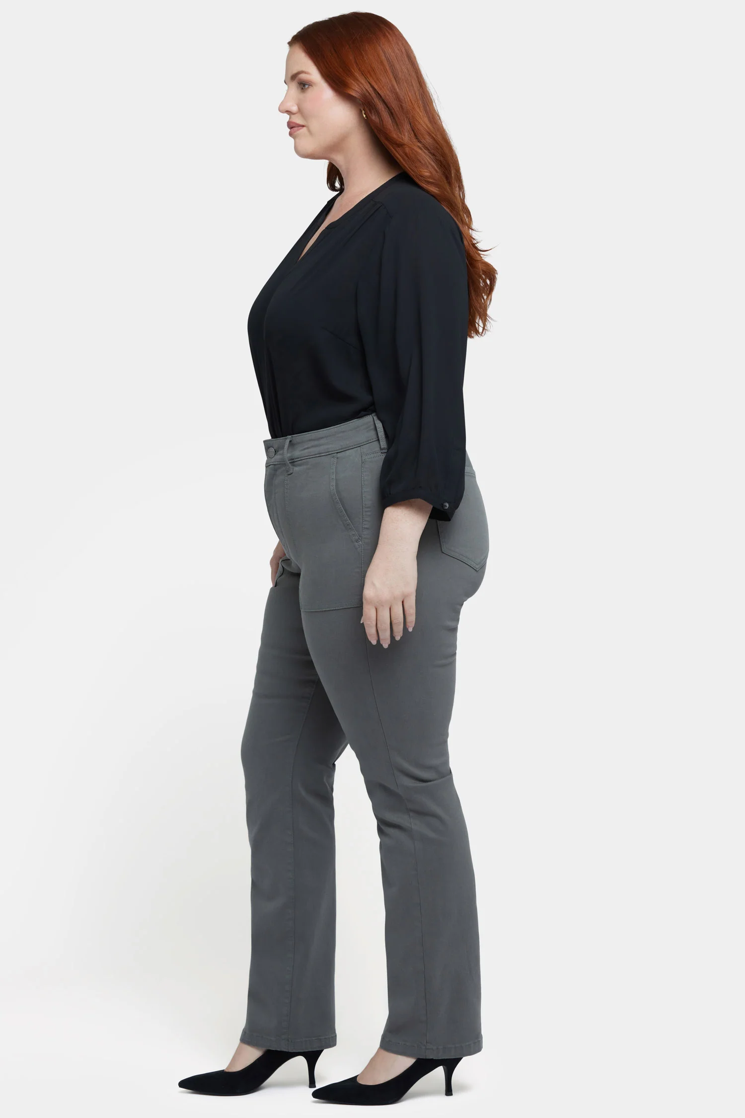 Marilyn Straight Jeans In Plus Size - Vine Leaf - Image 5