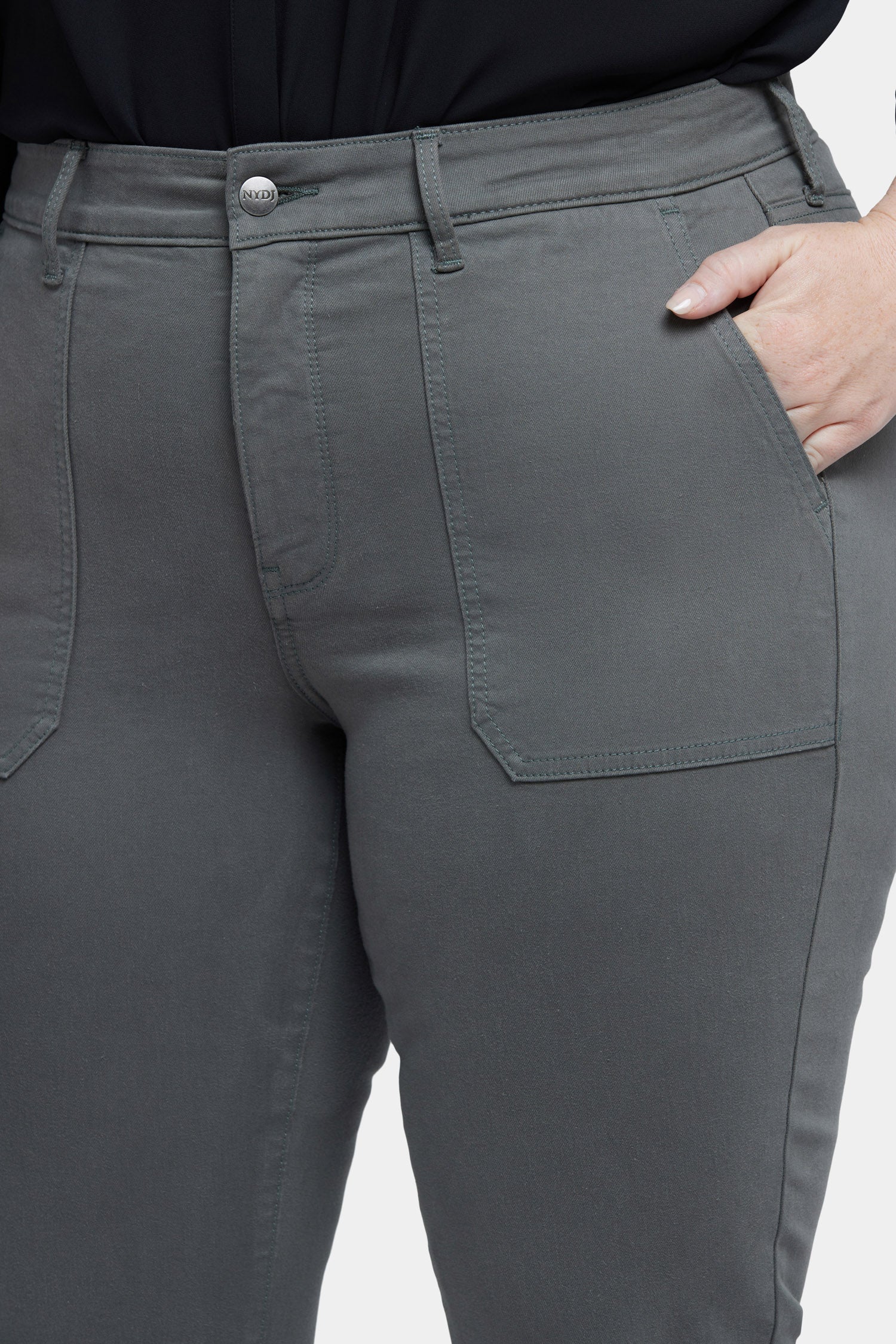 Marilyn Straight Jeans In Plus Size - Vine Leaf - Image 6