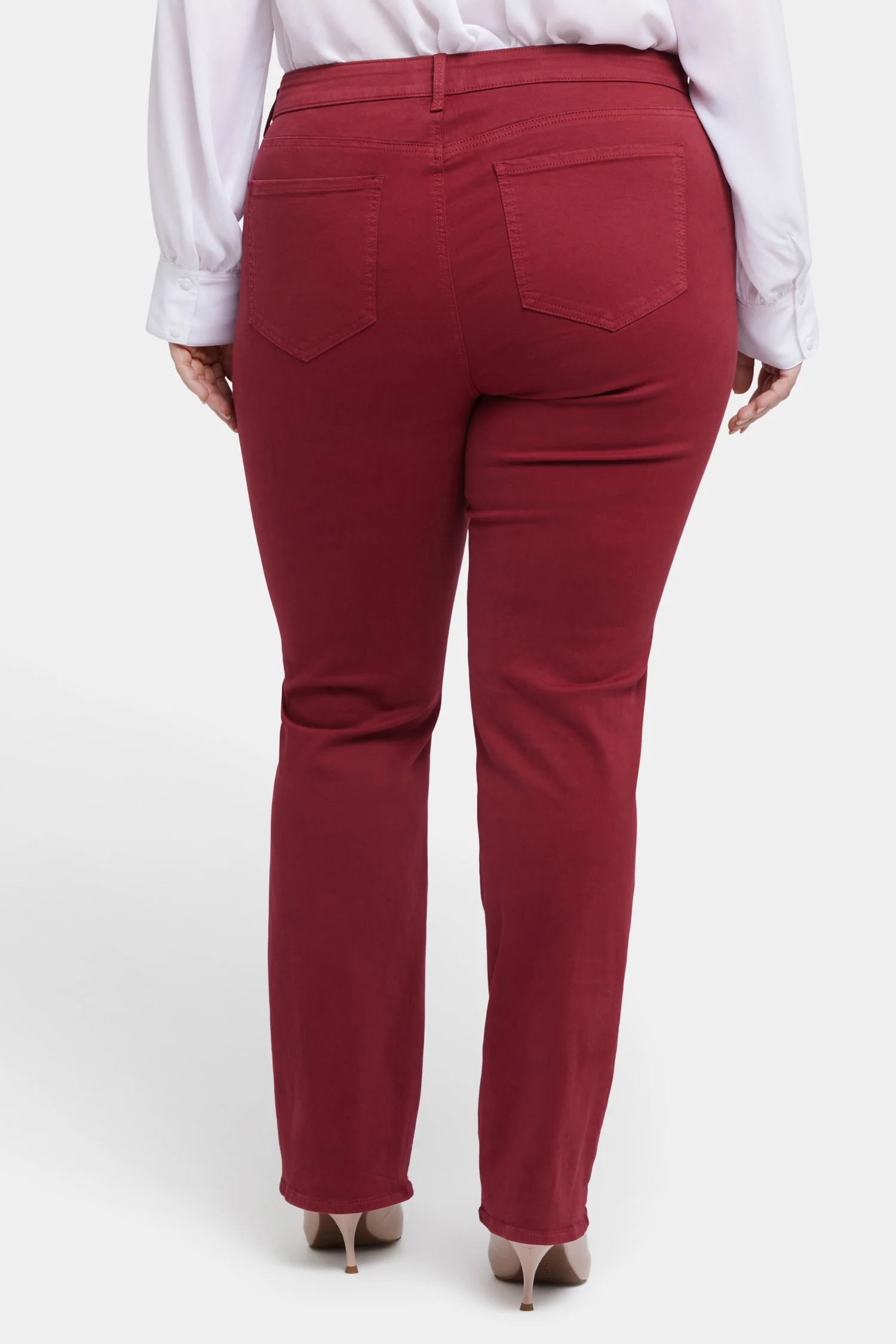 Marilyn Straight Jeans In Plus Size - Wild Currant - Image 2