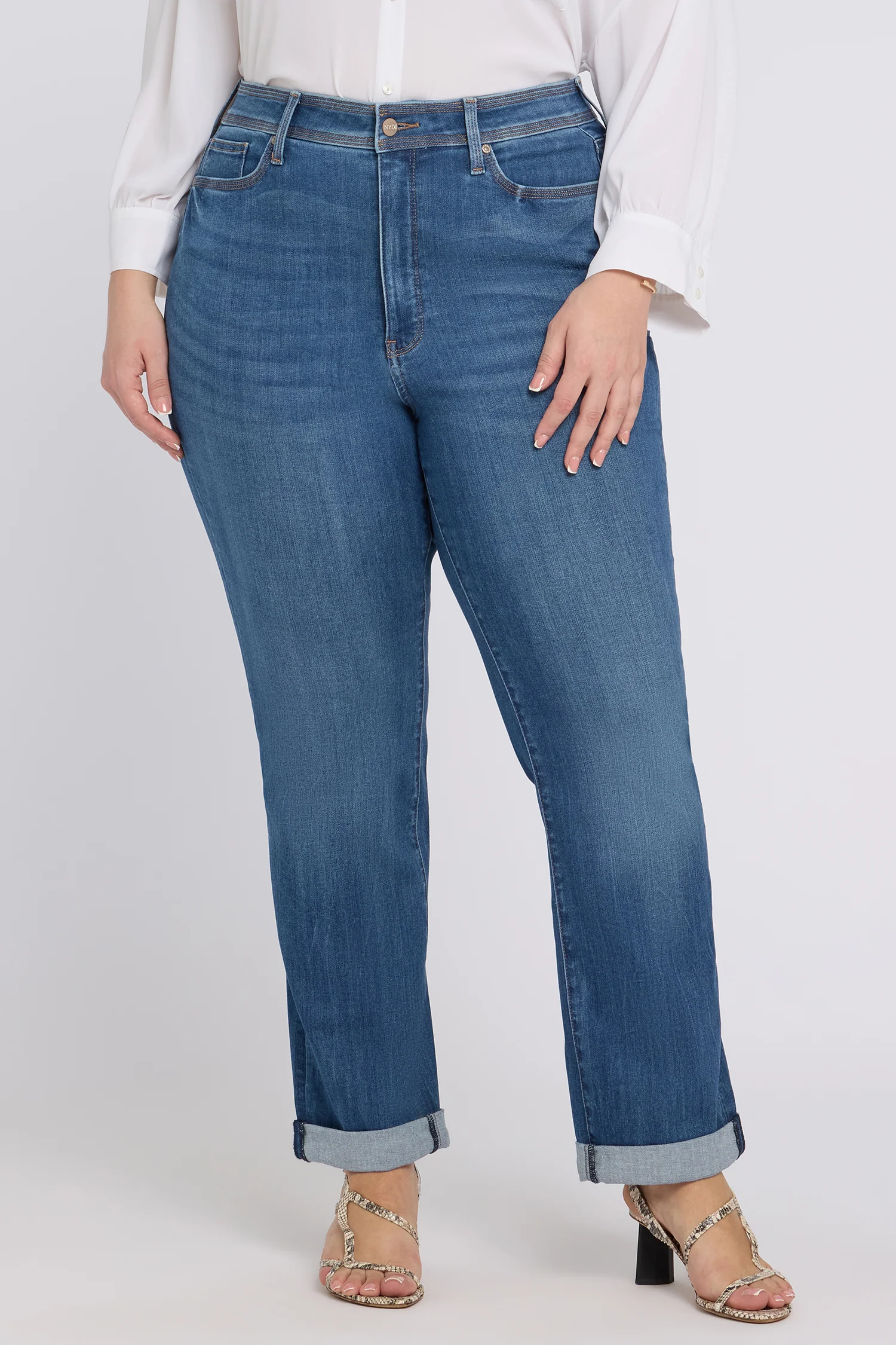 Marilyn Straight Jeans In Plus Size - Wild River - Image 5