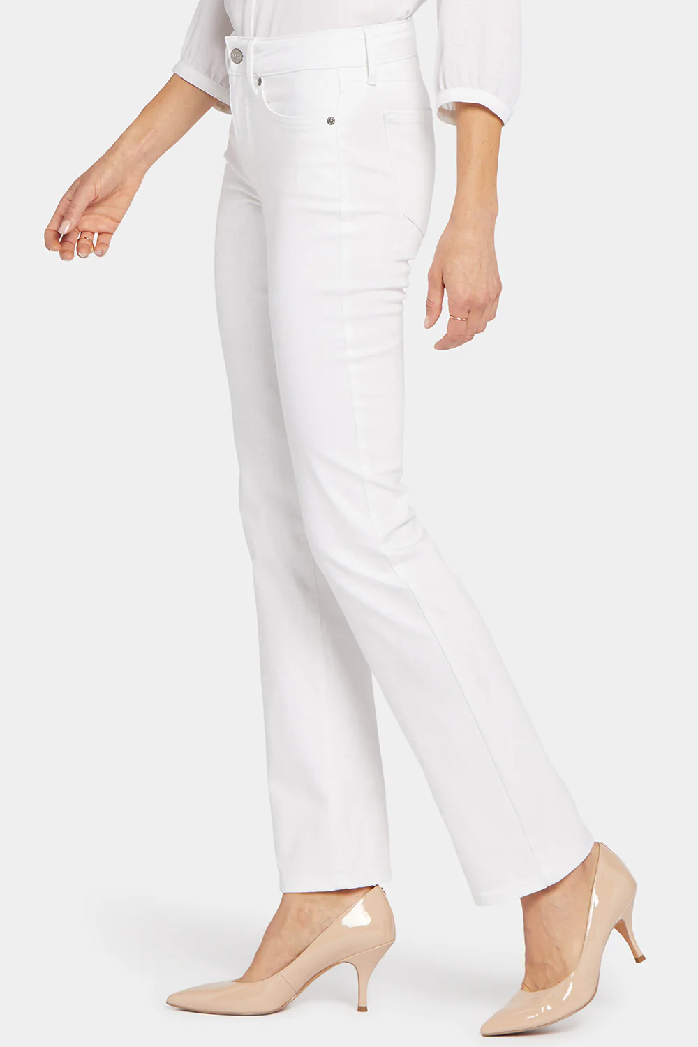 Marilyn Straight Jeans In Tall - Optic White - Image 3