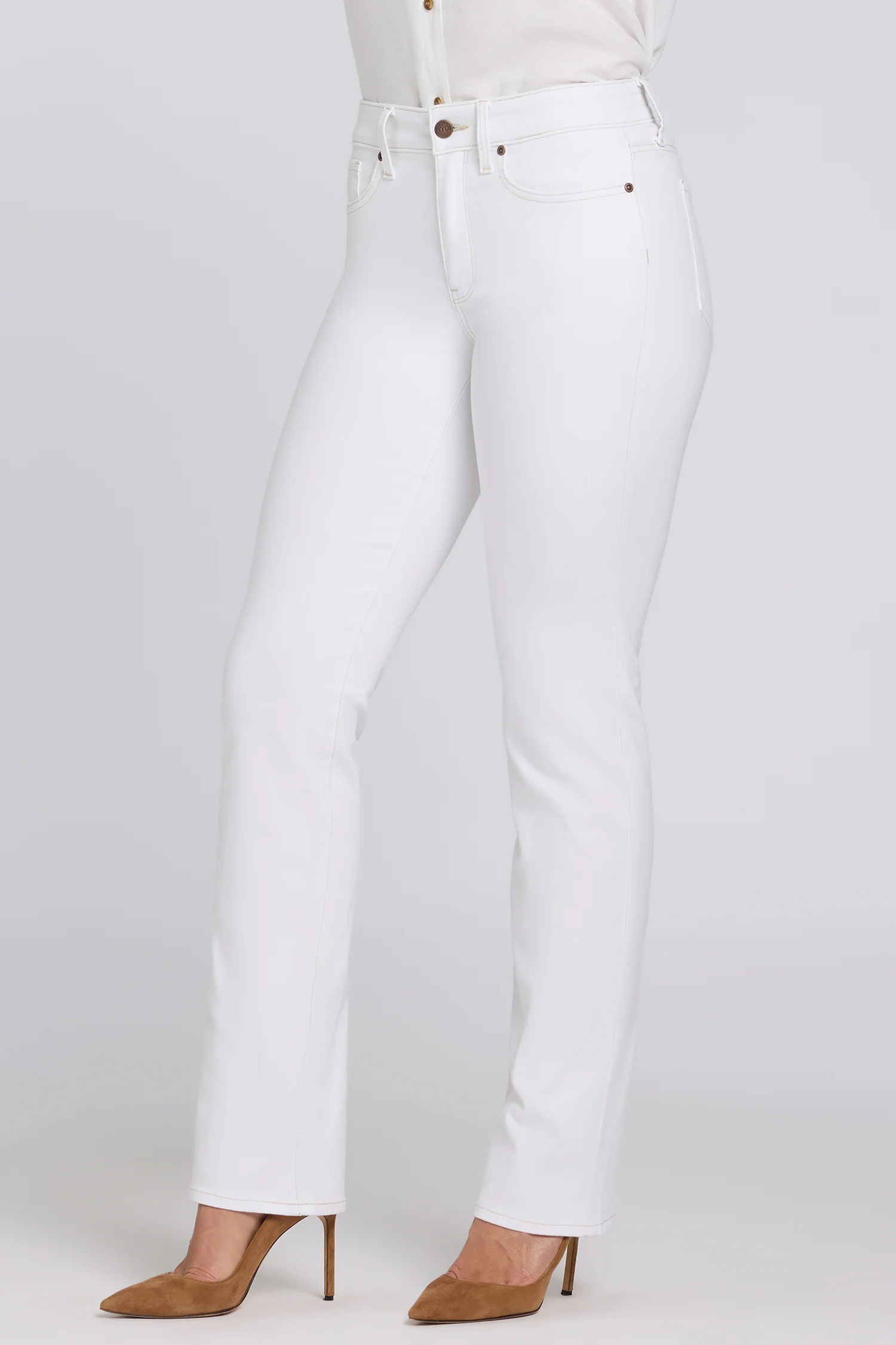 Marilyn Straight Jeans - Optic White - Image 3