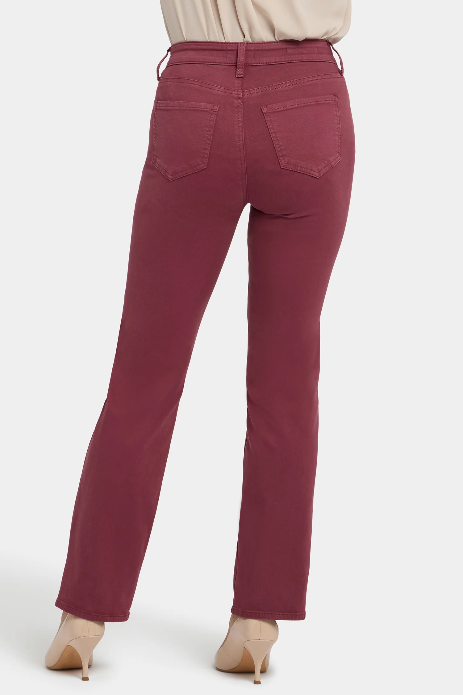 Marilyn Straight Jeans - True Burgundy - Image 2