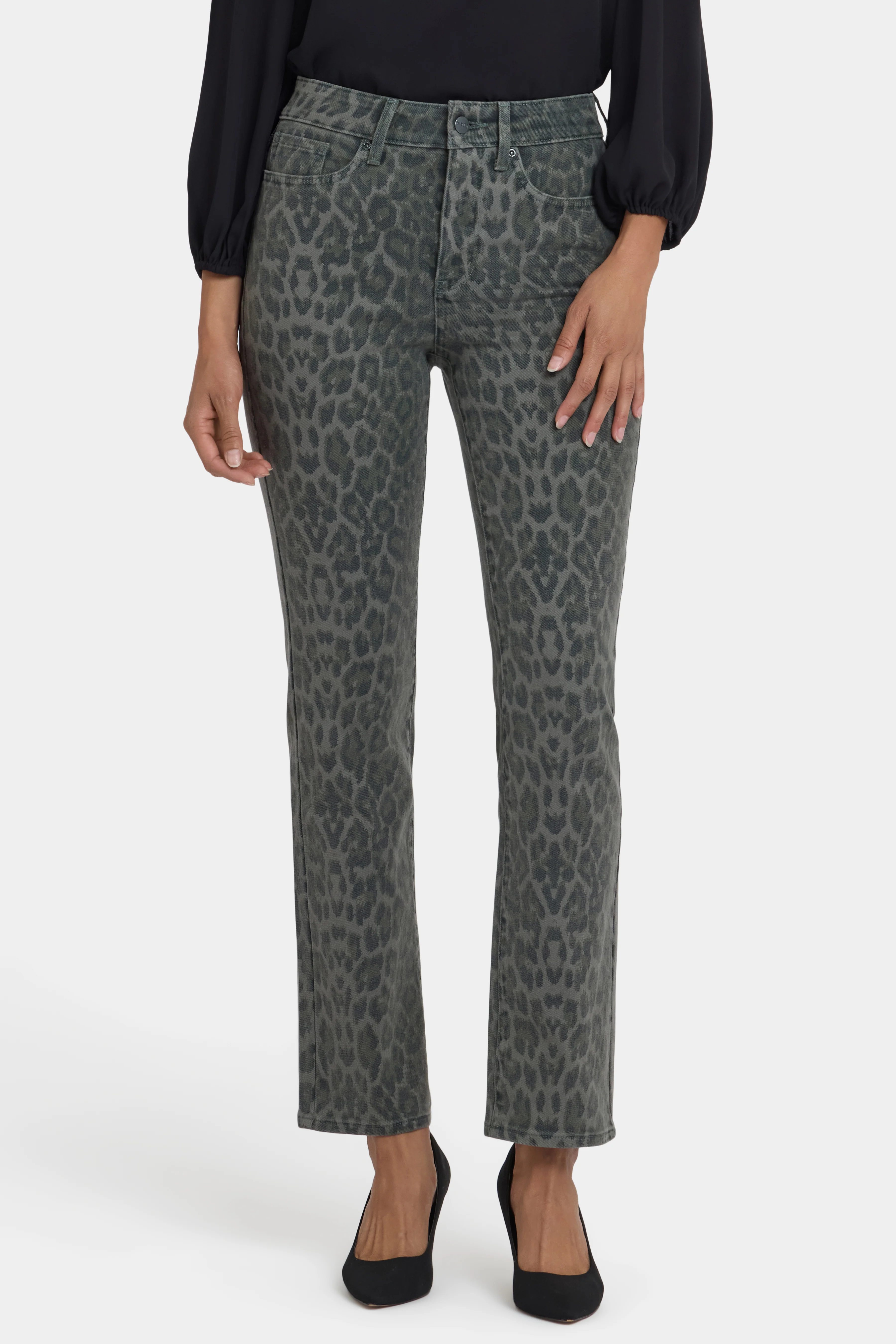 Marilyn Straight Jeans - Vine Leaf Leopard - Image 4