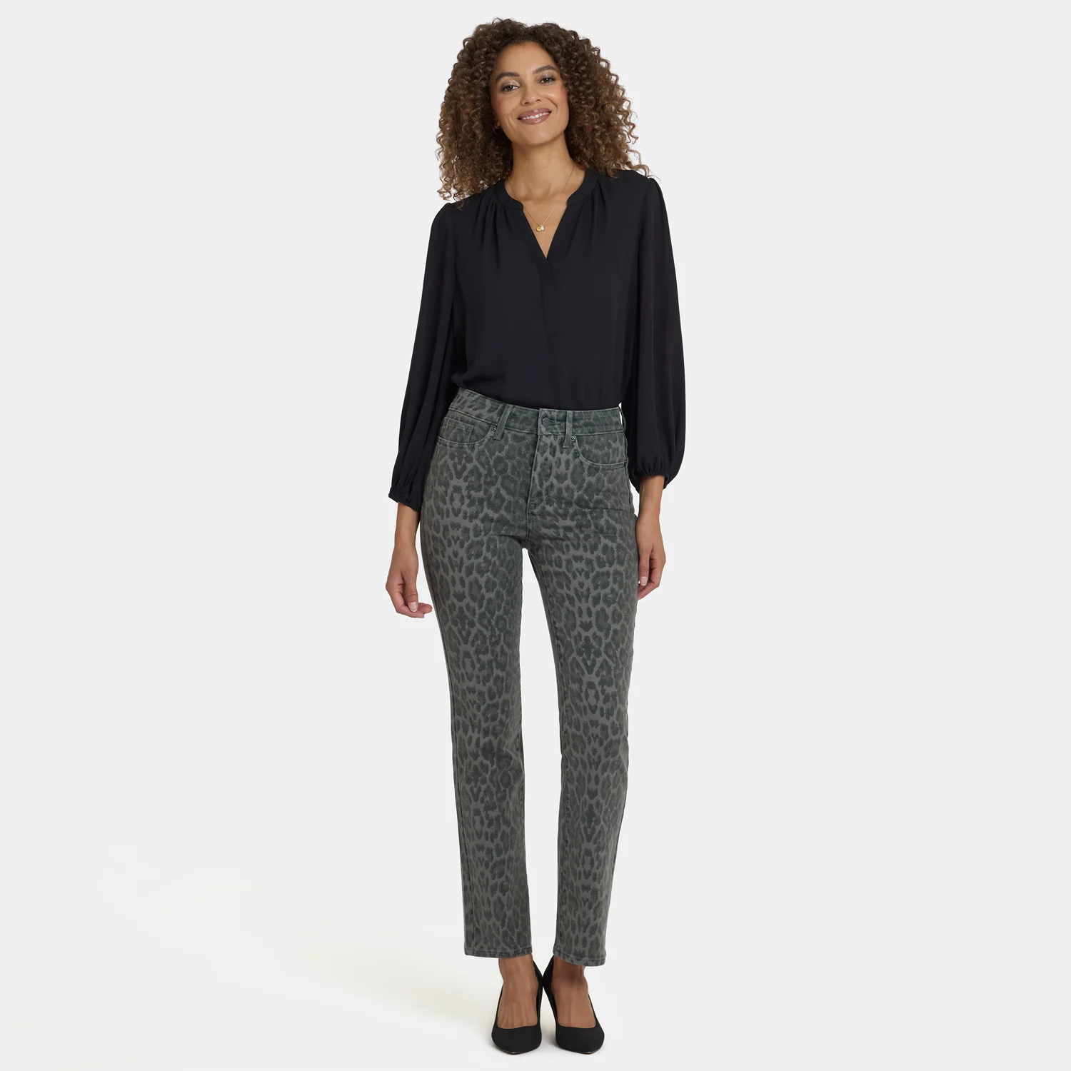Marilyn Straight Jeans - Vine Leaf Leopard - Image 7