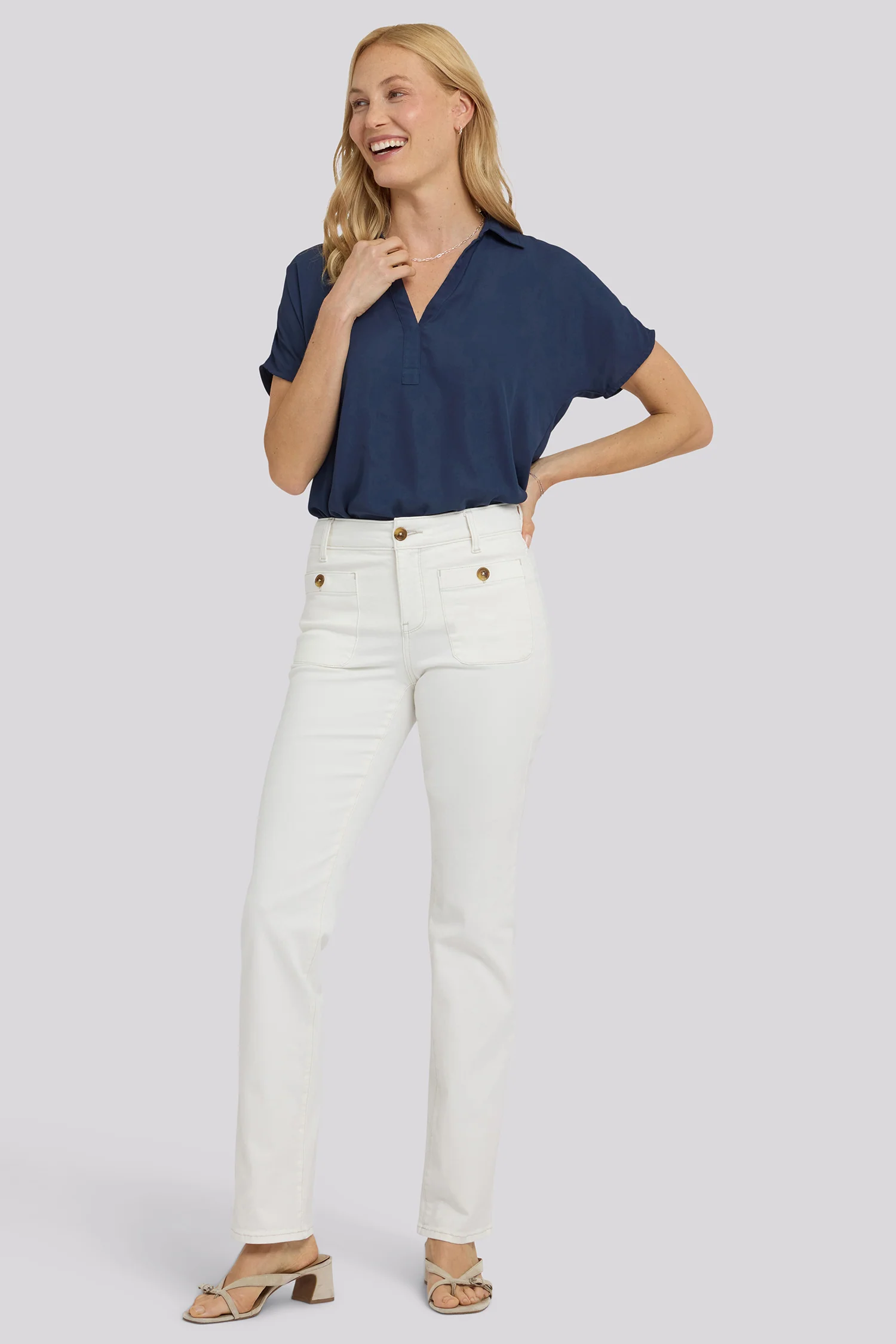 Marilyn Straight Jeans - Vintage White - Image 2