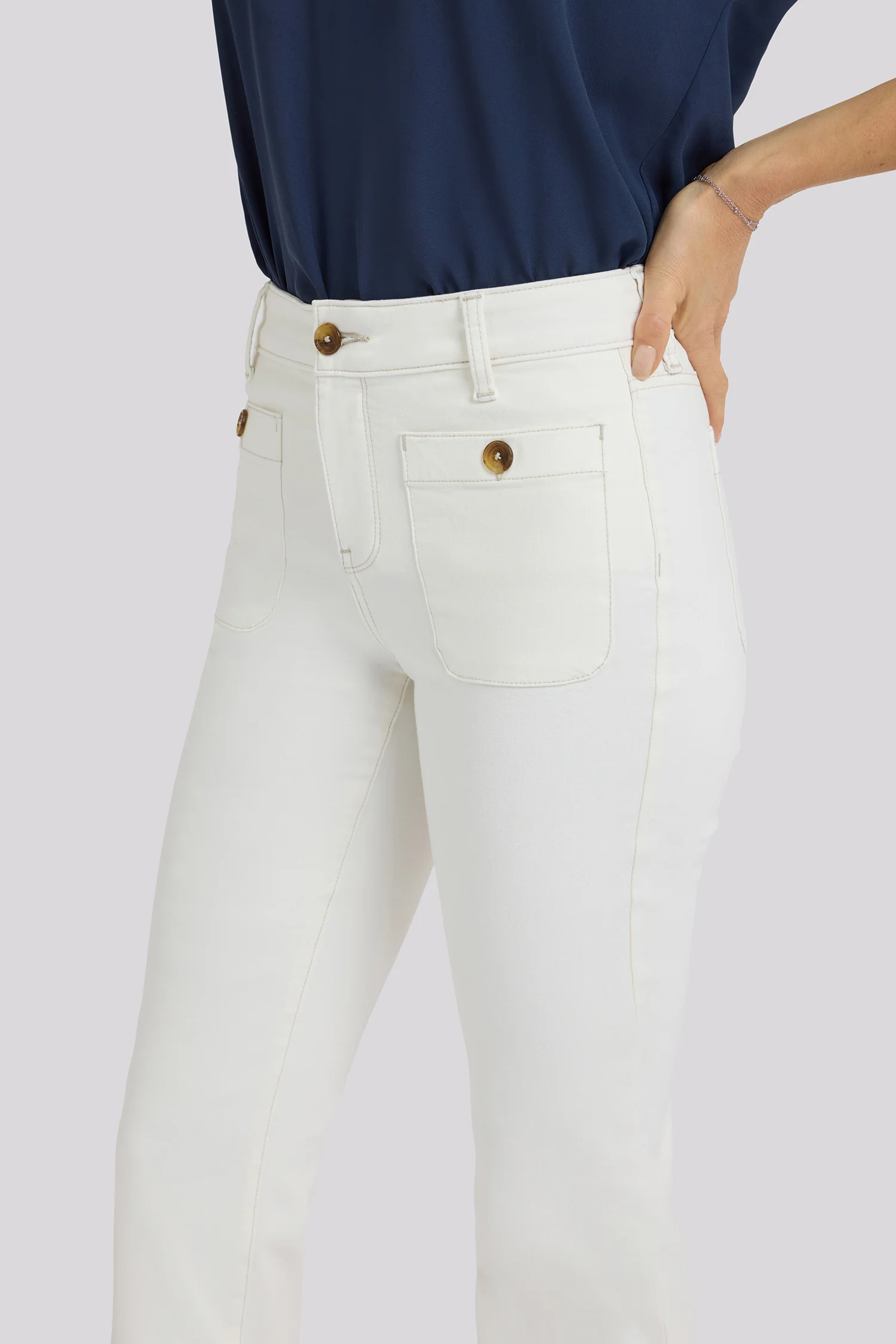 Marilyn Straight Jeans - Vintage White - Image 5