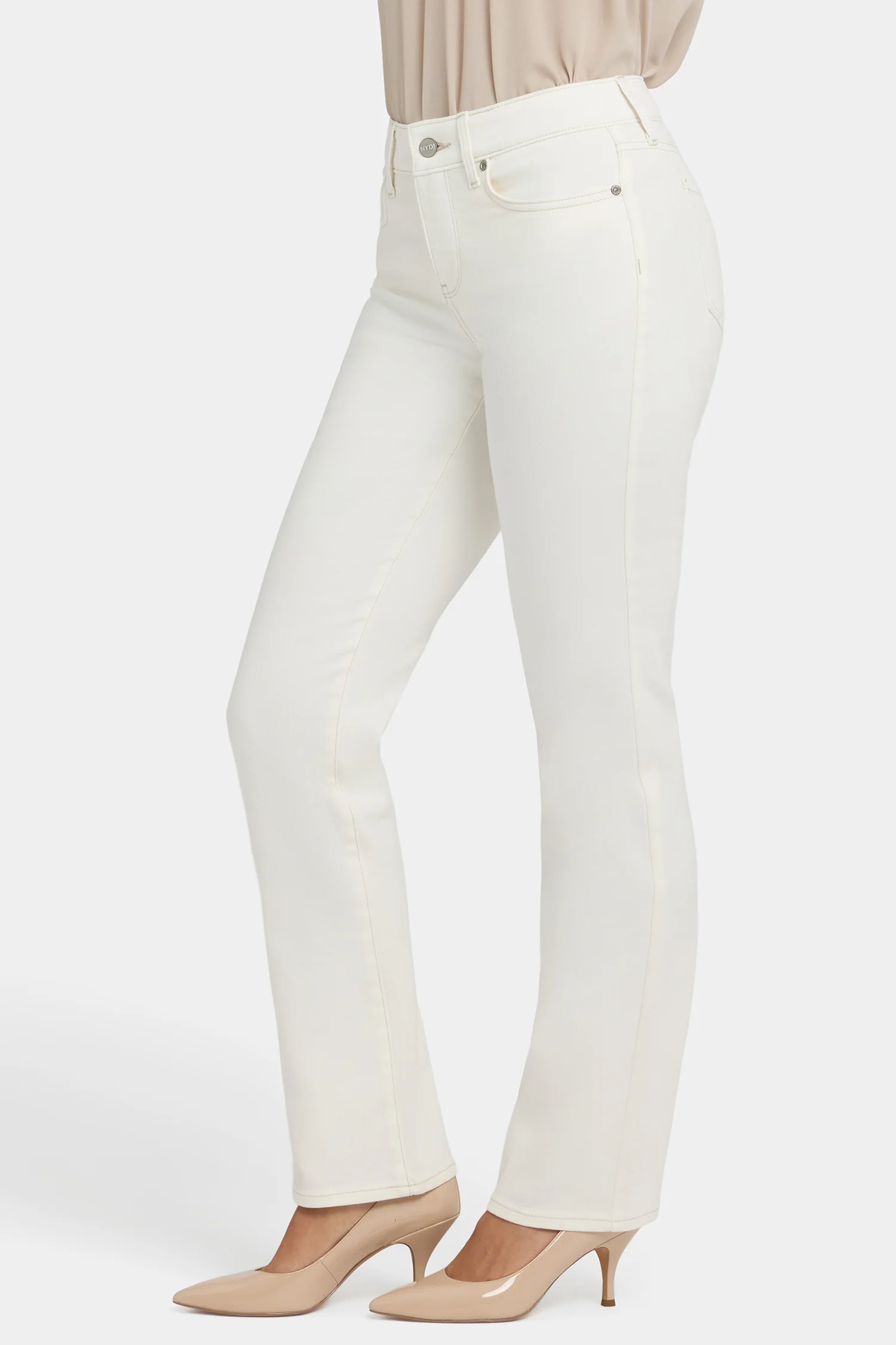 Marilyn Straight Jeans - Winter White - Image 2