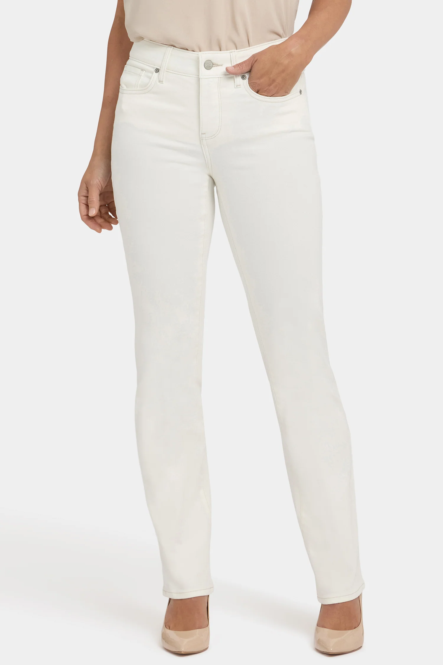 Marilyn Straight Jeans - Winter White - Image 3