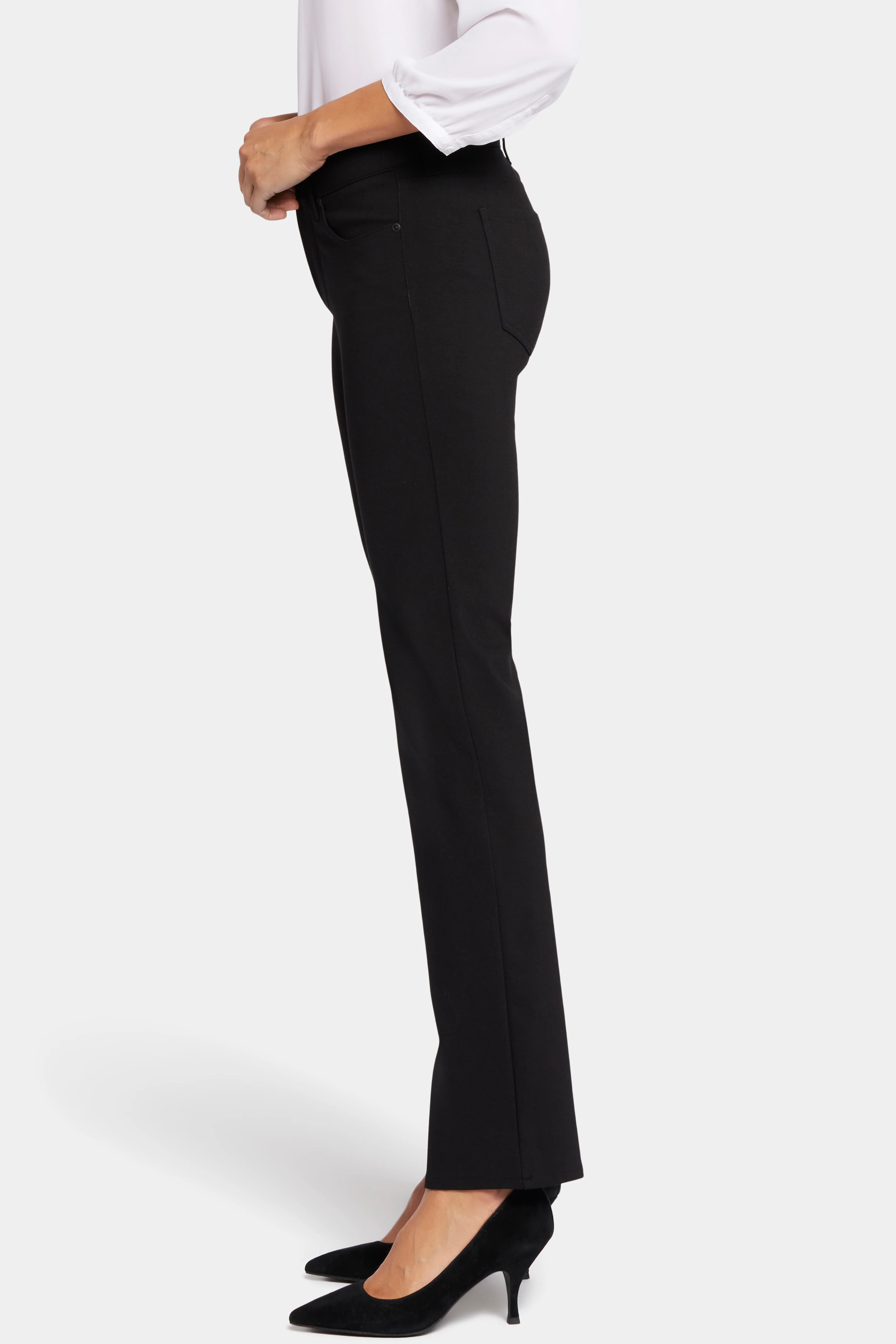 Marilyn Straight Pants In Petite - Black - Image 3