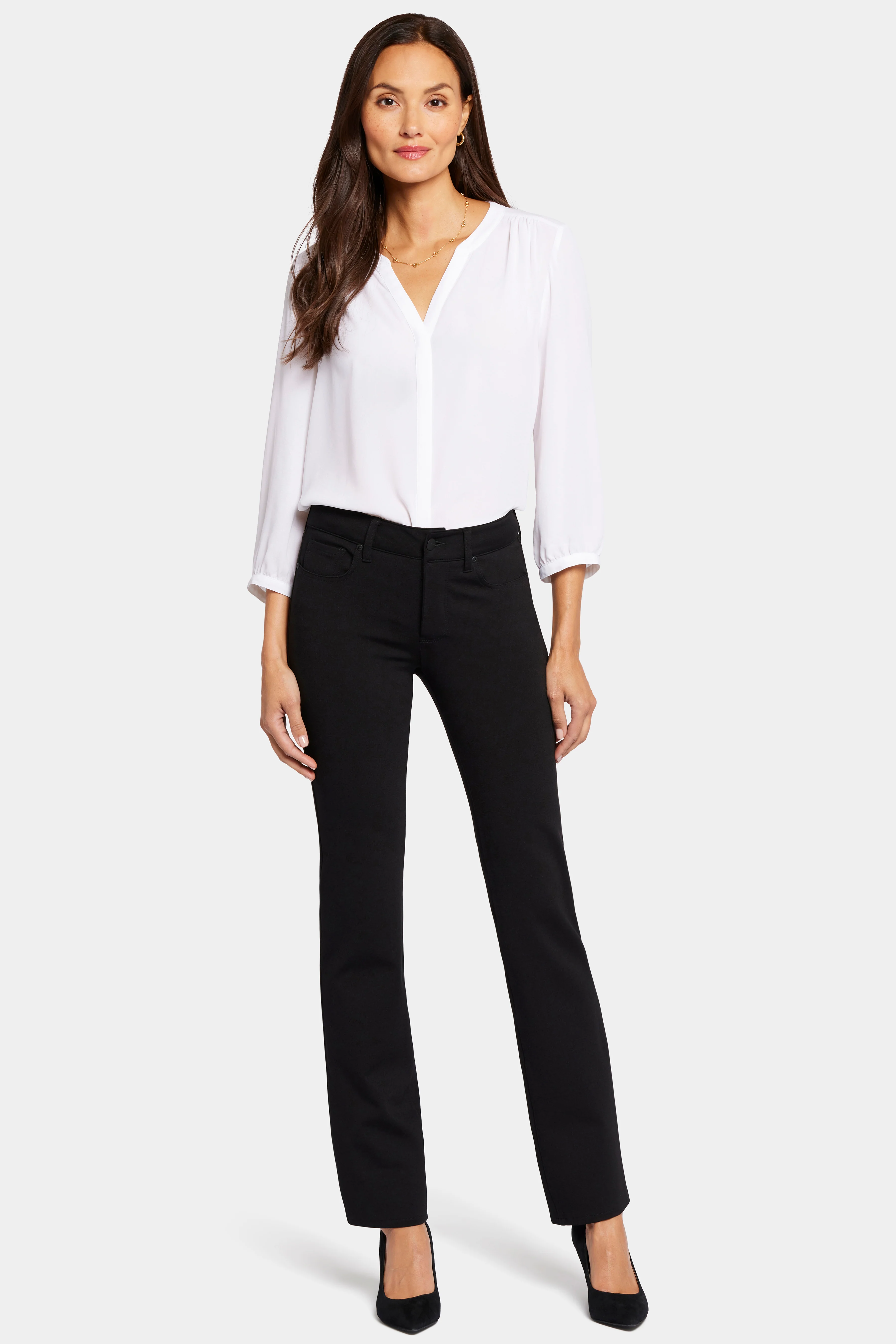 Marilyn Straight Pants In Petite - Black - Image 4