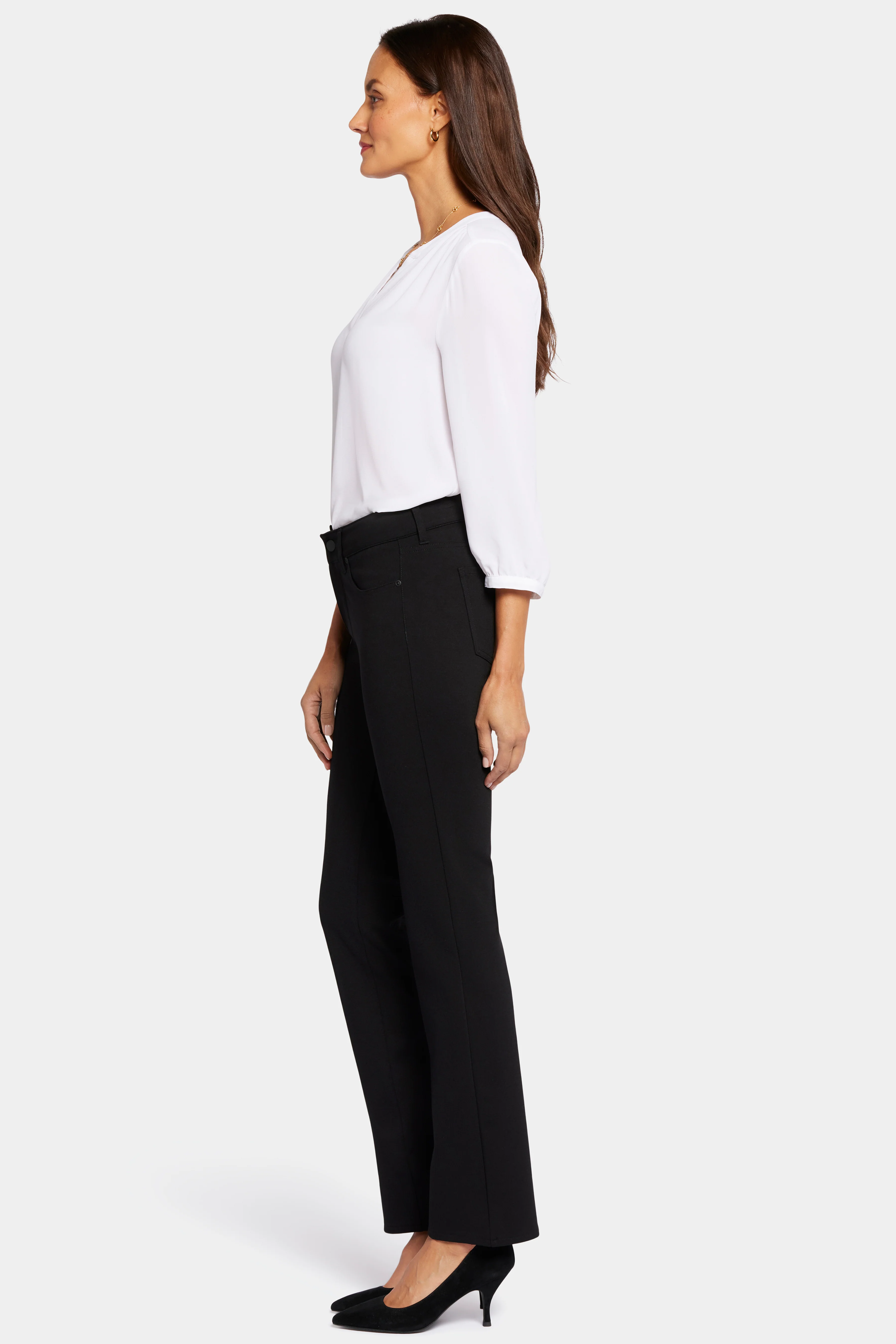 Marilyn Straight Pants In Petite - Black - Image 5