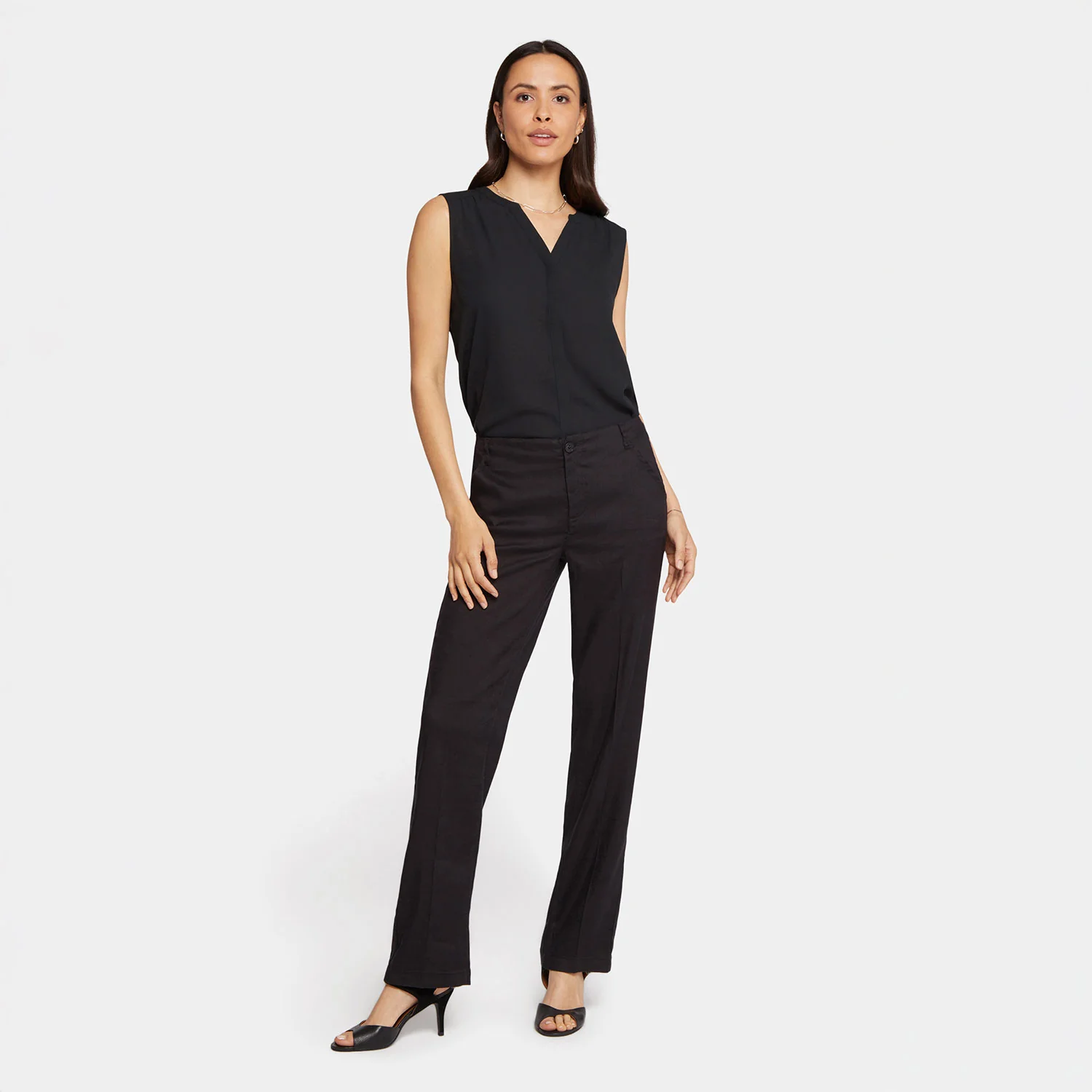 Marilyn Straight Pants In Petite - Black - Image 7