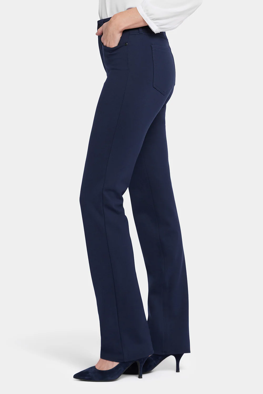Marilyn Straight Pants In Petite - Oxford Navy - Image 3