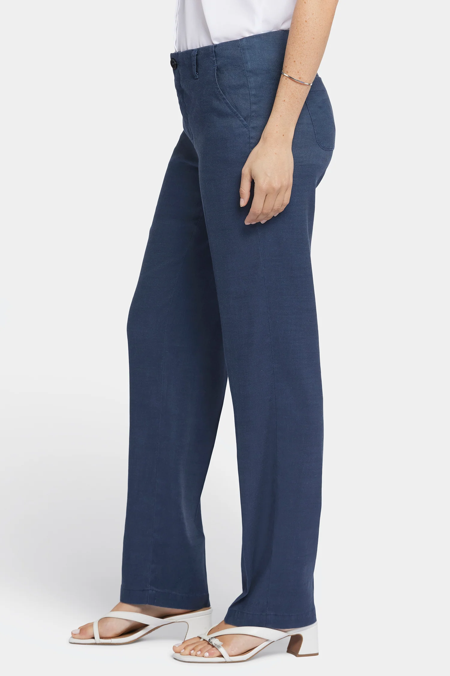 Marilyn Straight Pants In Petite - Oxford Navy - Image 3