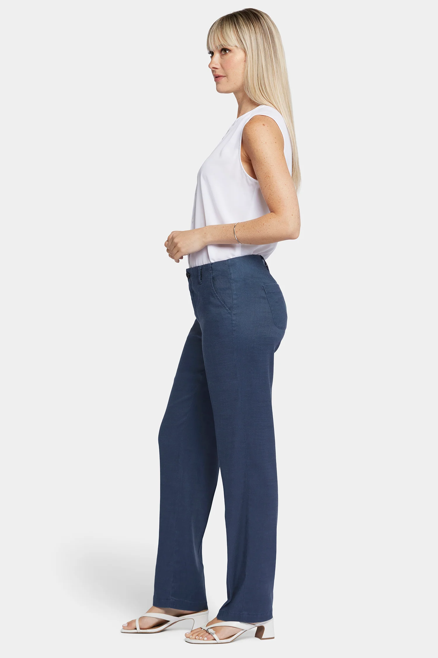 Marilyn Straight Pants In Petite - Oxford Navy - Image 5
