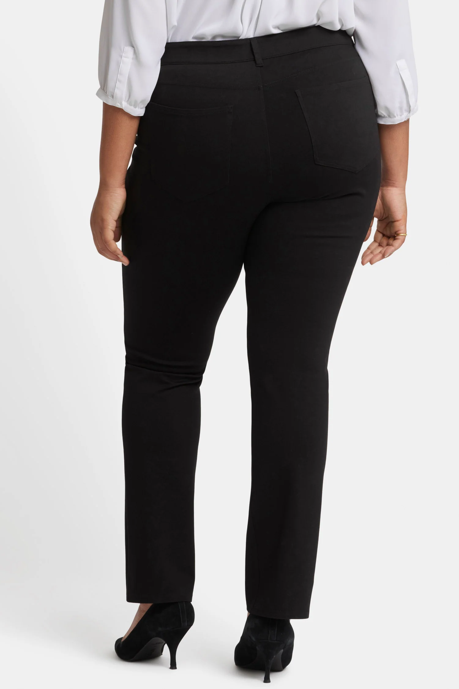 Marilyn Straight Pants In Plus Size - Black - Image 2