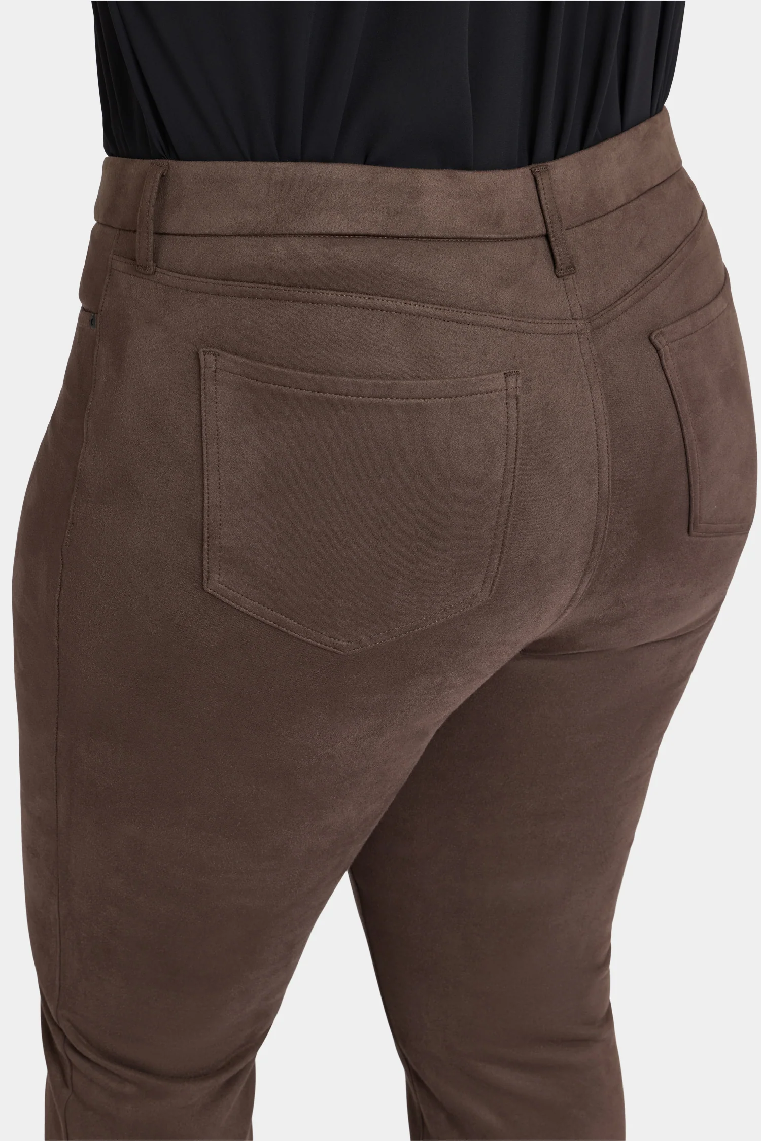 Marilyn Straight Pants In Plus Size - Coffee Bean - Image 2