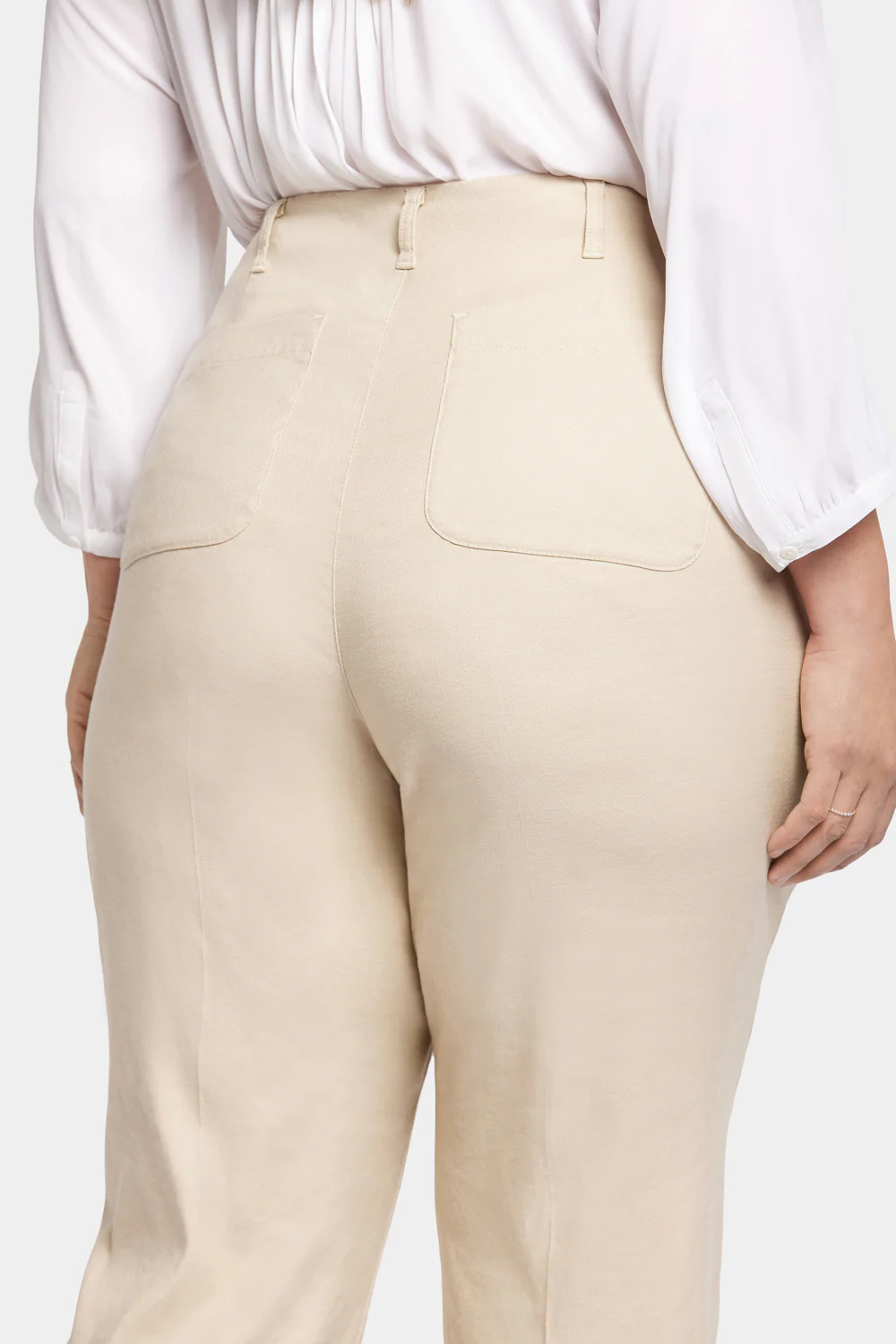 Marilyn Straight Pants In Plus Size - Feather - Image 6