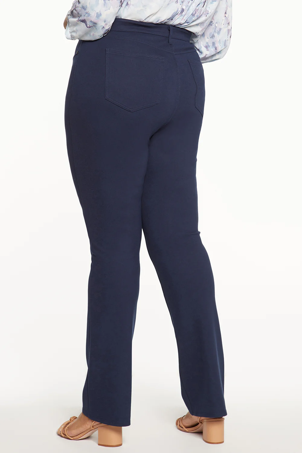 Marilyn Straight Pants In Plus Size - Oxford Navy - Image 2