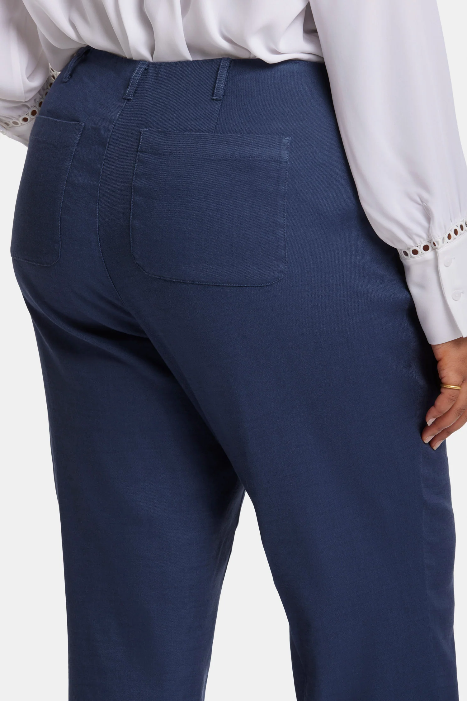 Marilyn Straight Pants In Plus Size - Oxford Navy - Image 6