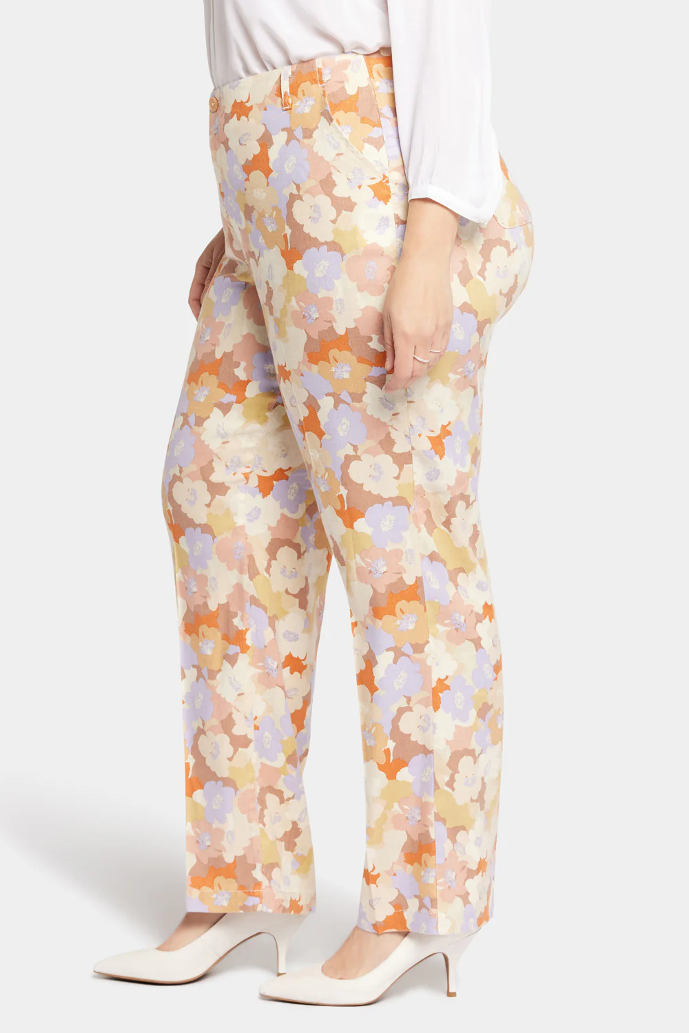 Marilyn Straight Pants In Plus Size - Sunset Grove - Image 3