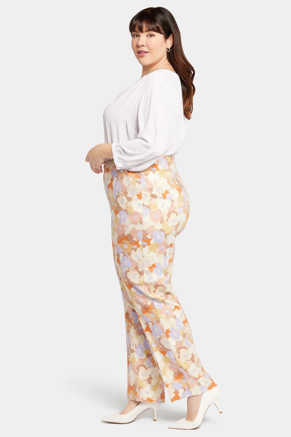 Marilyn Straight Pants In Plus Size - Sunset Grove - Image 5