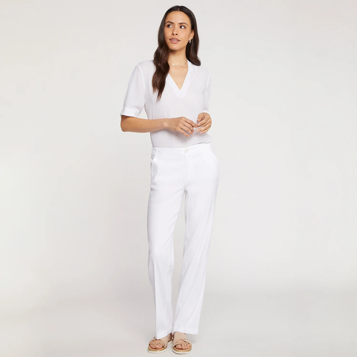 Marilyn Straight Pants - Optic White - Image 7