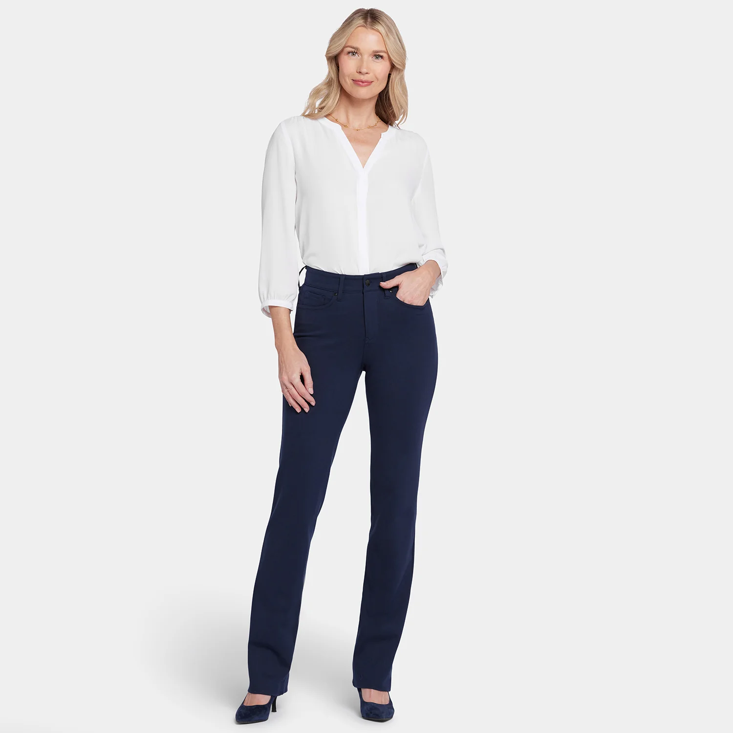 Marilyn Straight Pants - Oxford Navy - Image 7