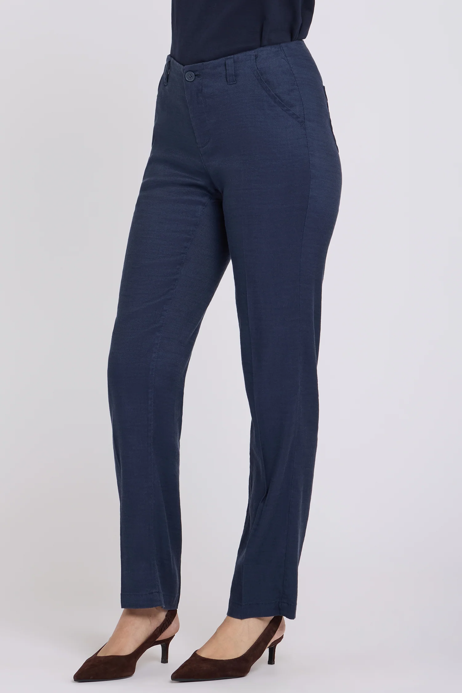 Marilyn Straight Pants - Oxford Navy - Image 3