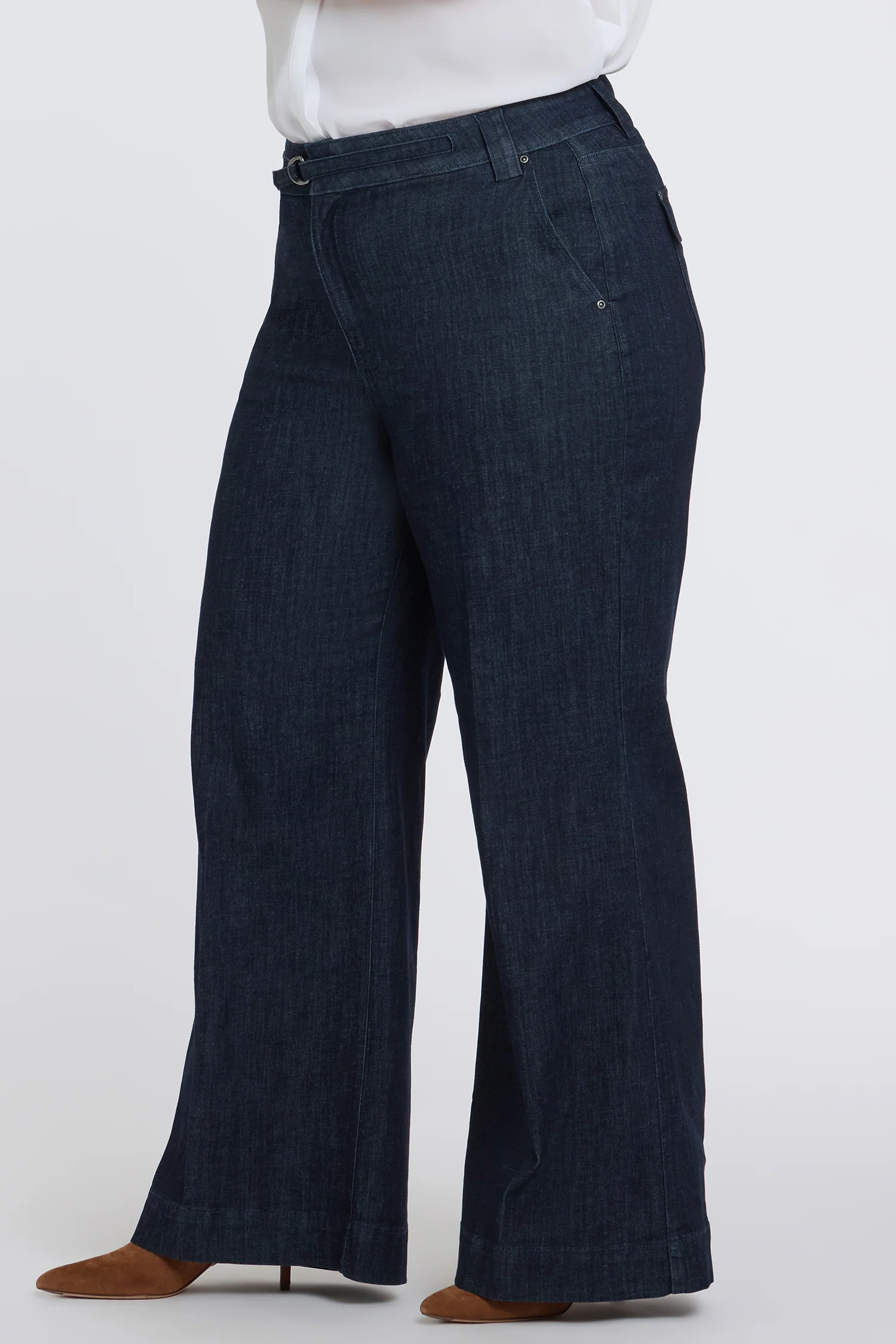 Mia Palazzo Jeans In Plus Size - Rinse - Image 4