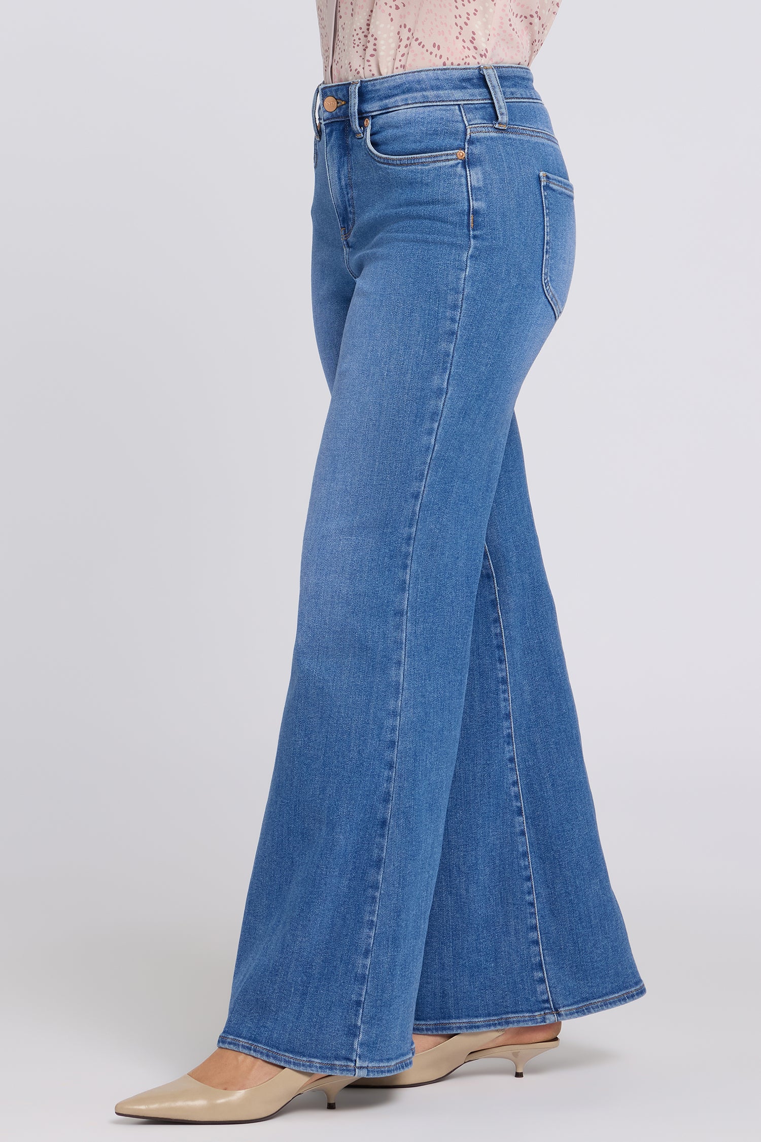 Mia Palazzo Jeans In Tall - Blue Paradise - Image 4