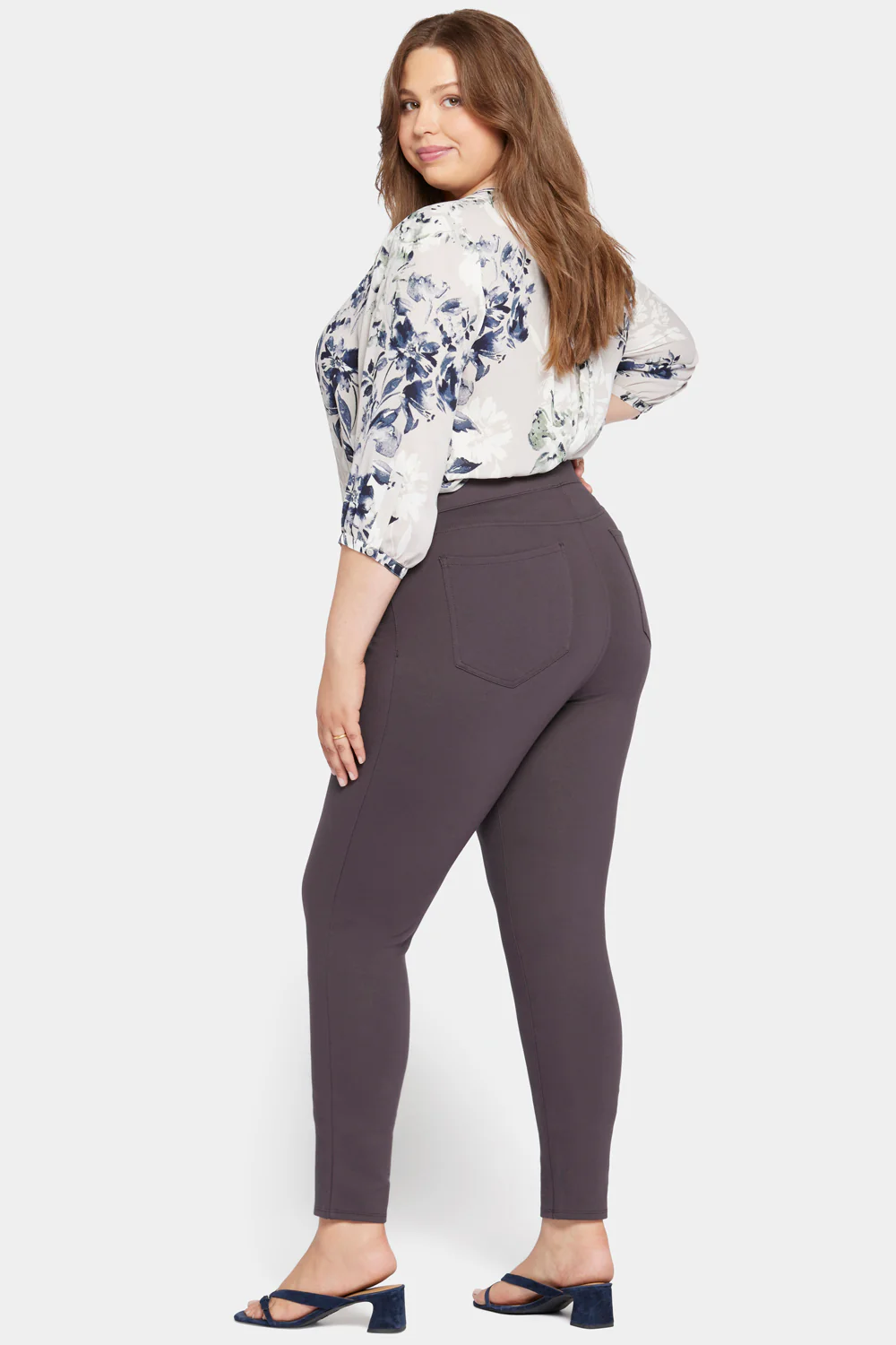 Modern Legging Pants In Plus Size - Cordovan - Image 6