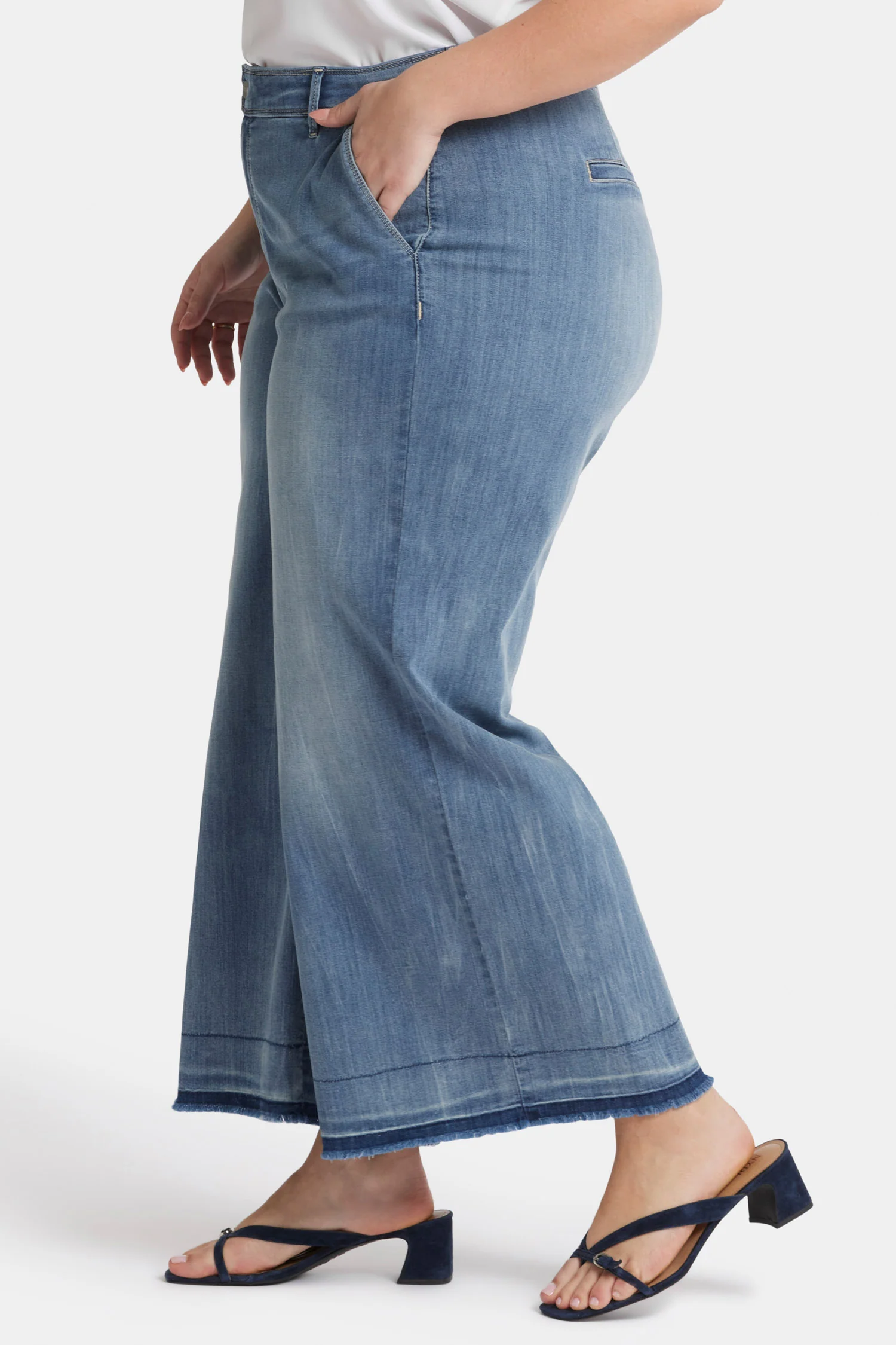 Mona Wide Leg Trouser Ankle Jeans In Plus Size - State - Image 3
