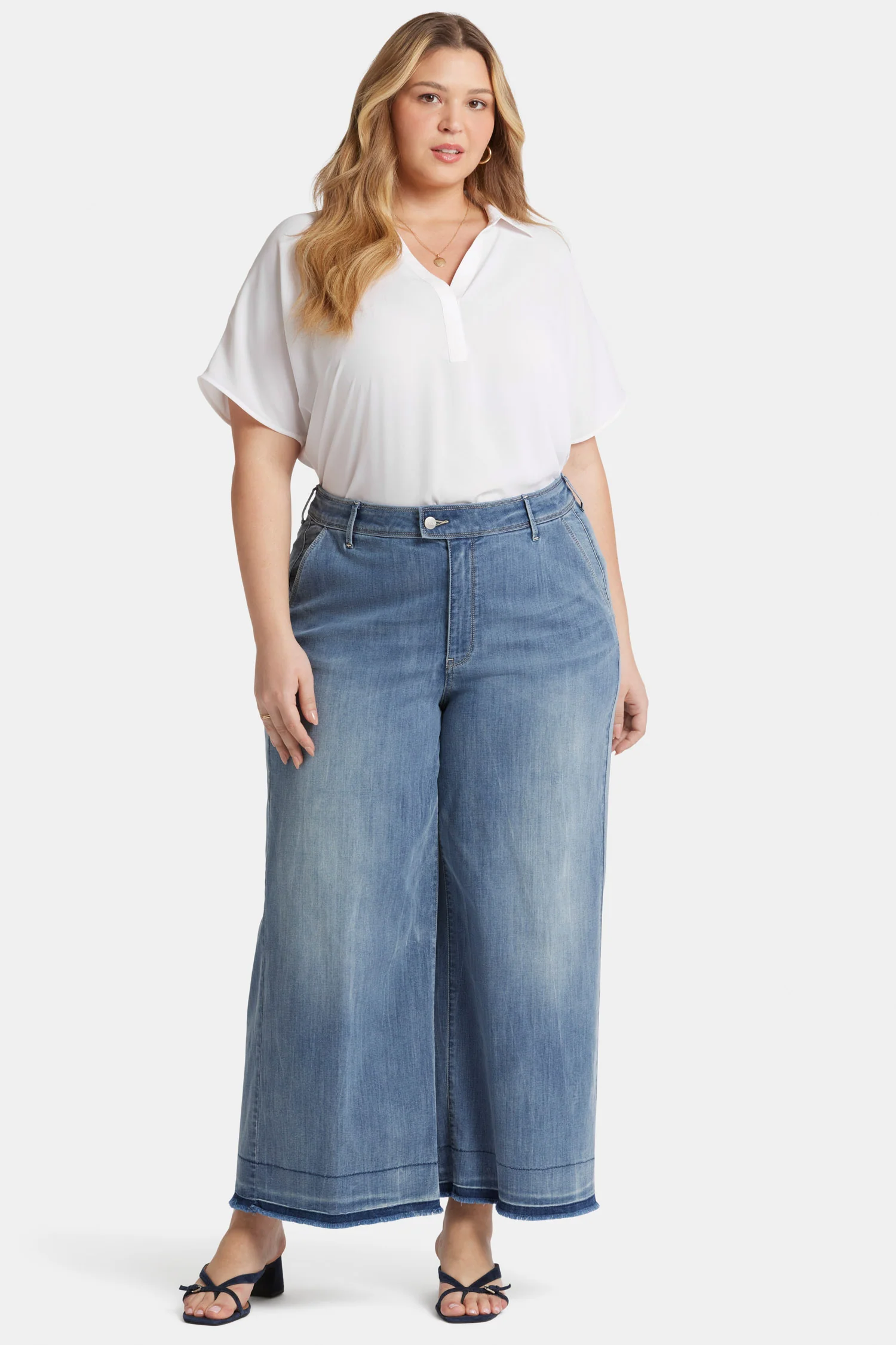 Mona Wide Leg Trouser Ankle Jeans In Plus Size - State - Image 4
