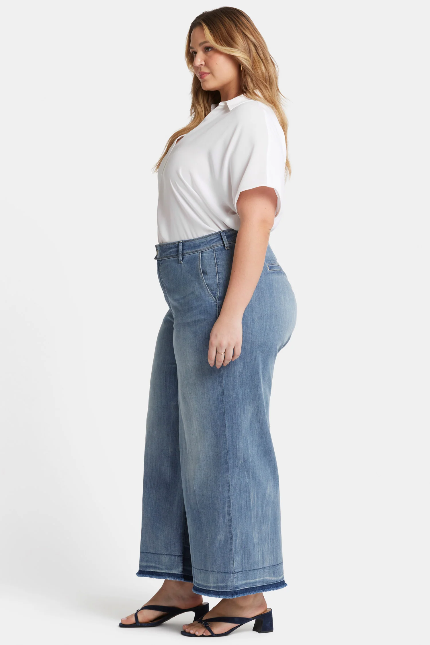 Mona Wide Leg Trouser Ankle Jeans In Plus Size - State - Image 5