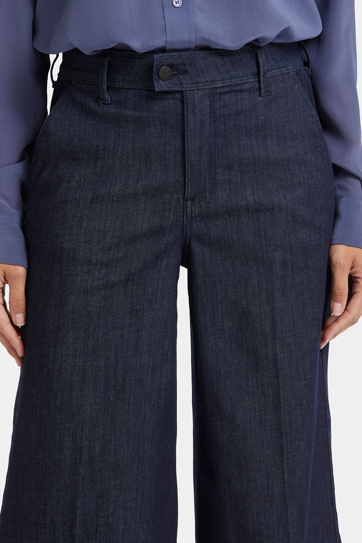 Mona Wide Leg Trouser Ankle Jeans - Lightweight Rinse - Image 6