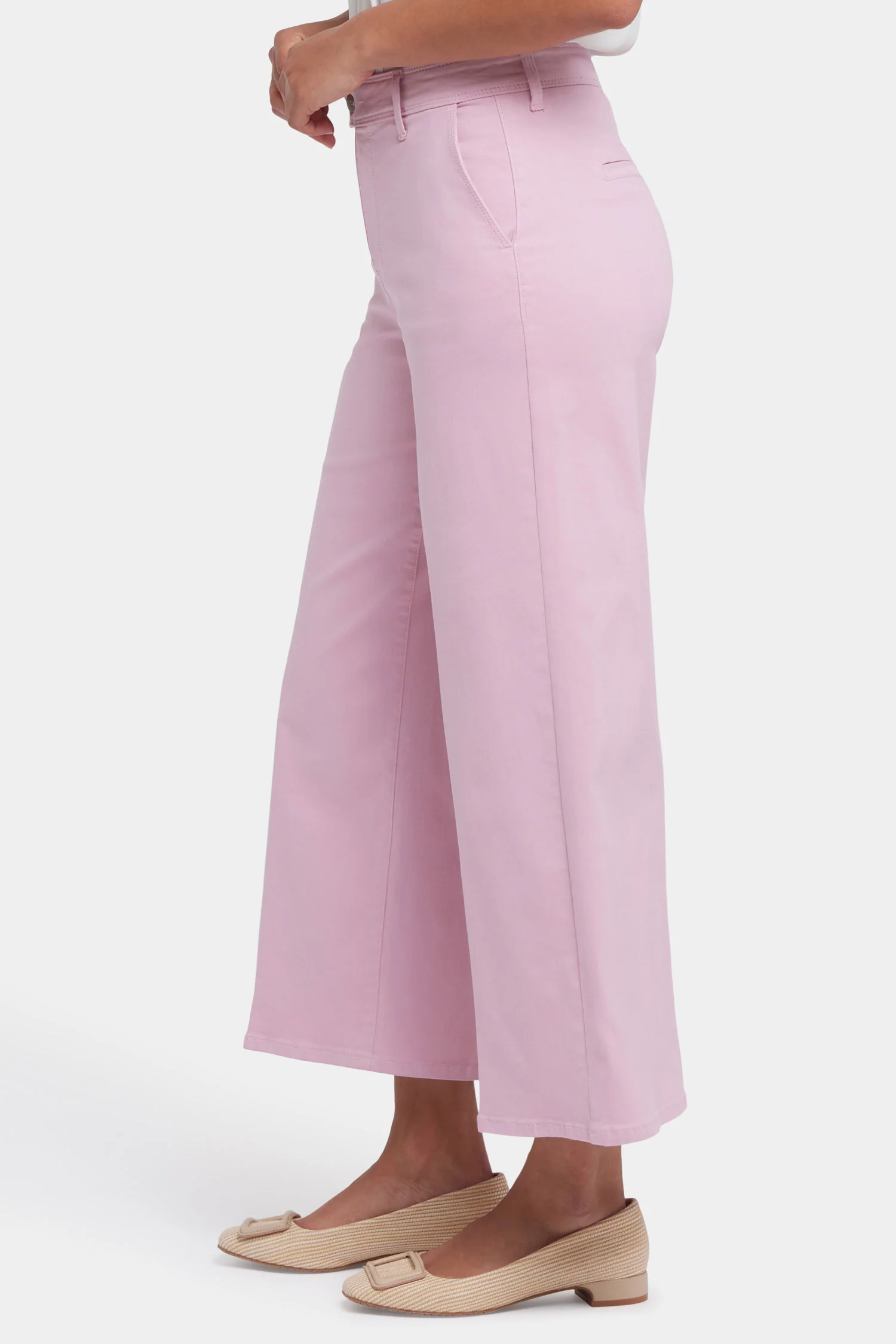 Mona Wide Leg Trouser Ankle Jeans - Pink Nectar - Image 3