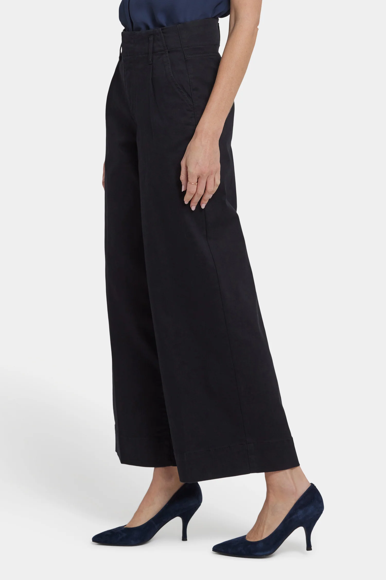 Mona Wide Leg Trouser Jeans - Black - Image 3