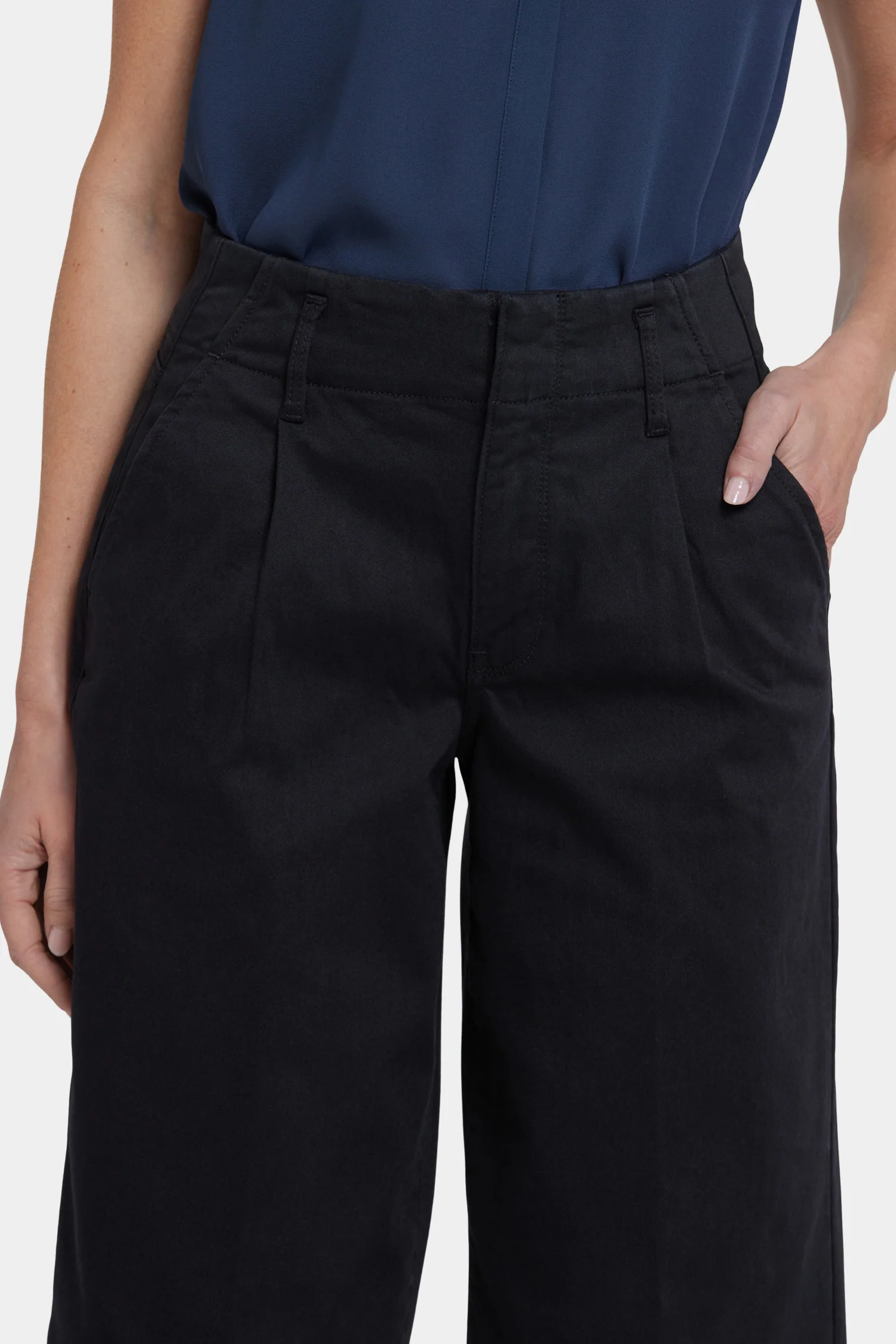 Mona Wide Leg Trouser Jeans - Black - Image 5