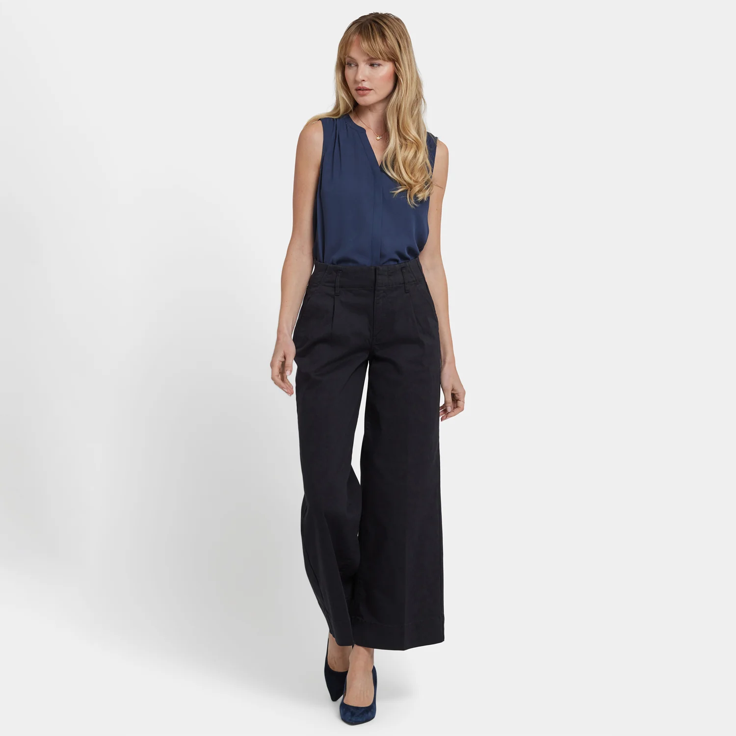 Mona Wide Leg Trouser Jeans - Black - Image 7