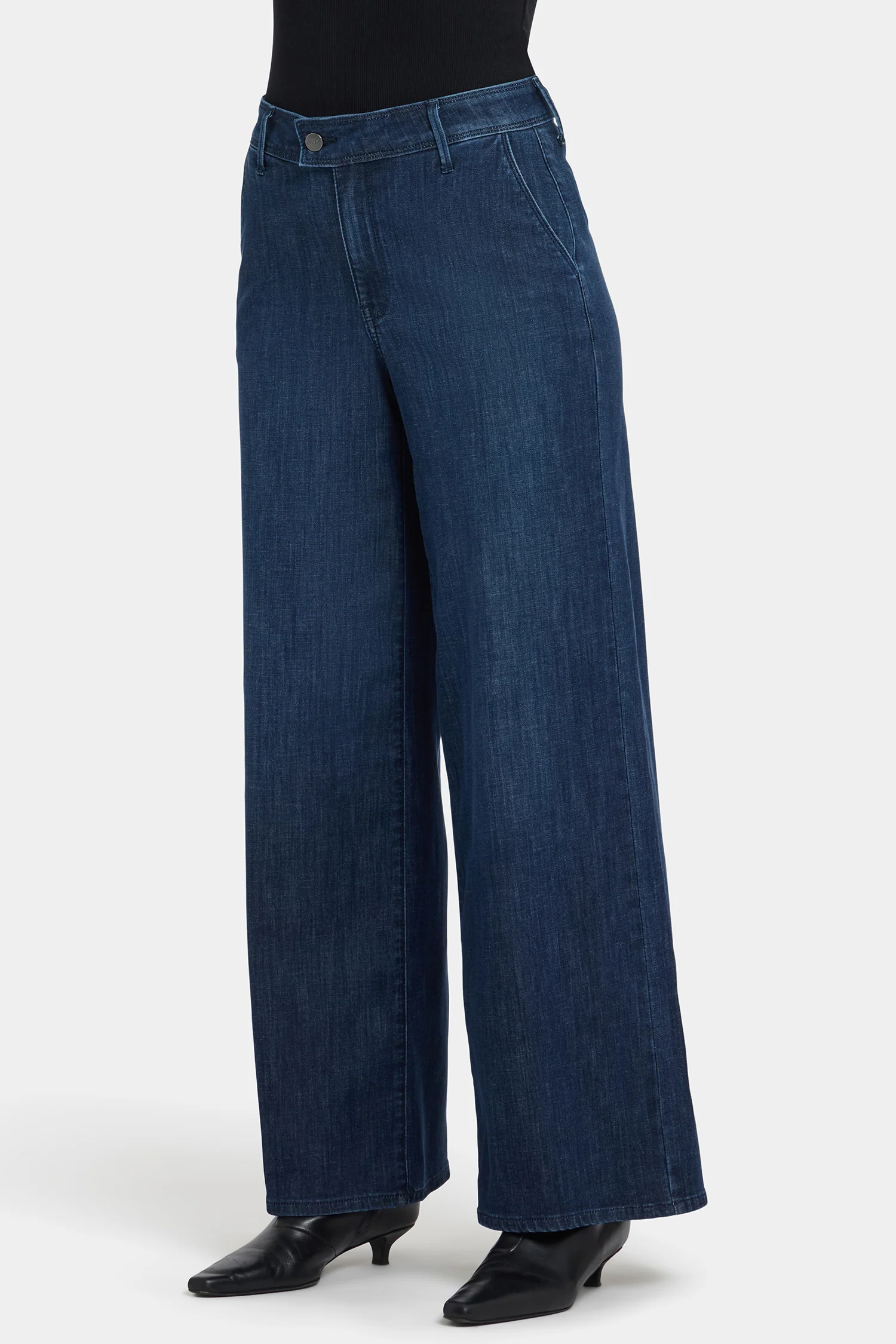 Mona Wide Leg Trouser Jeans In Petite - Louvre Sapphire - Image 4