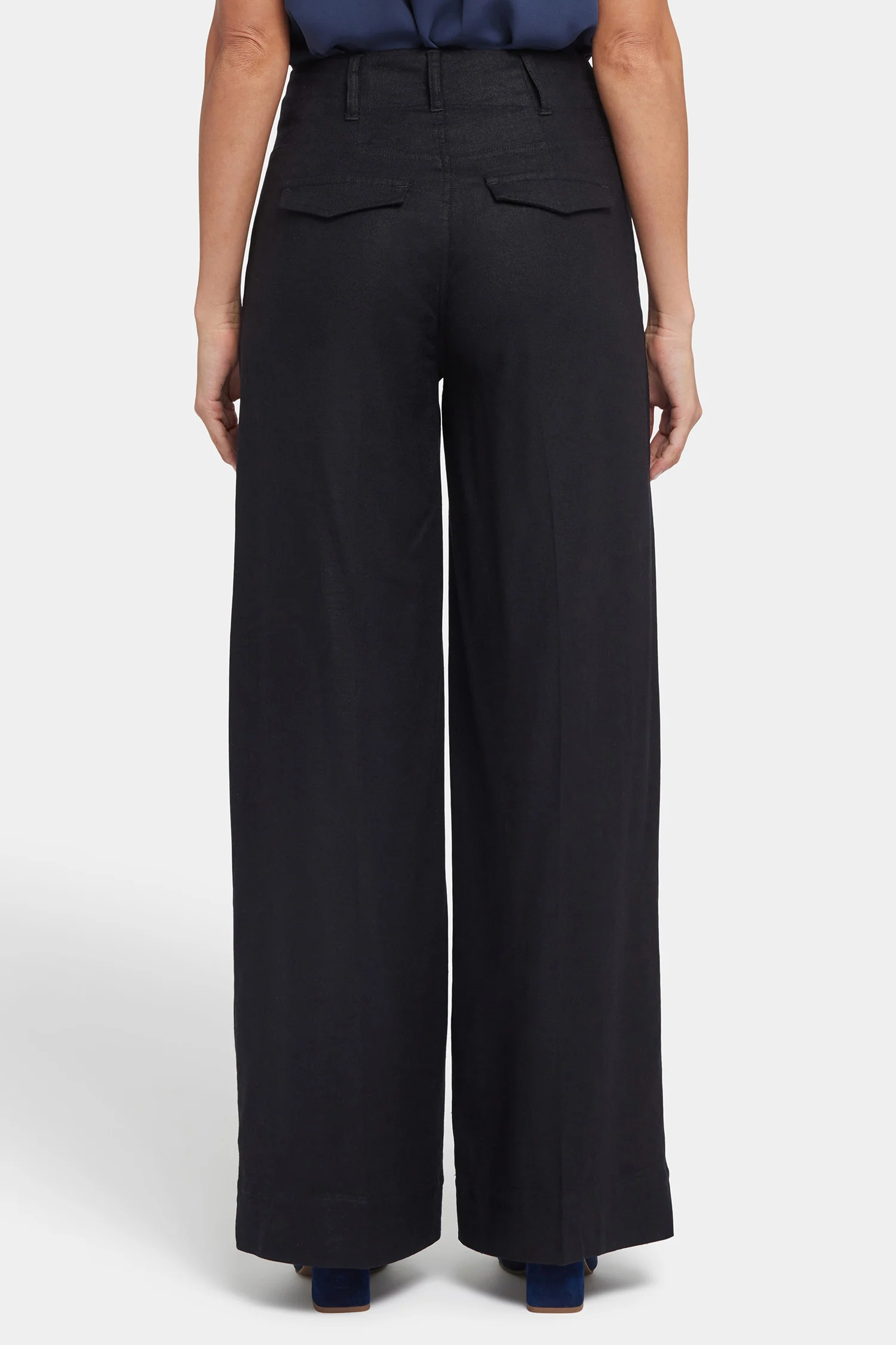 Mona Wide Leg Trouser Pants In Petite - Black - Image 2